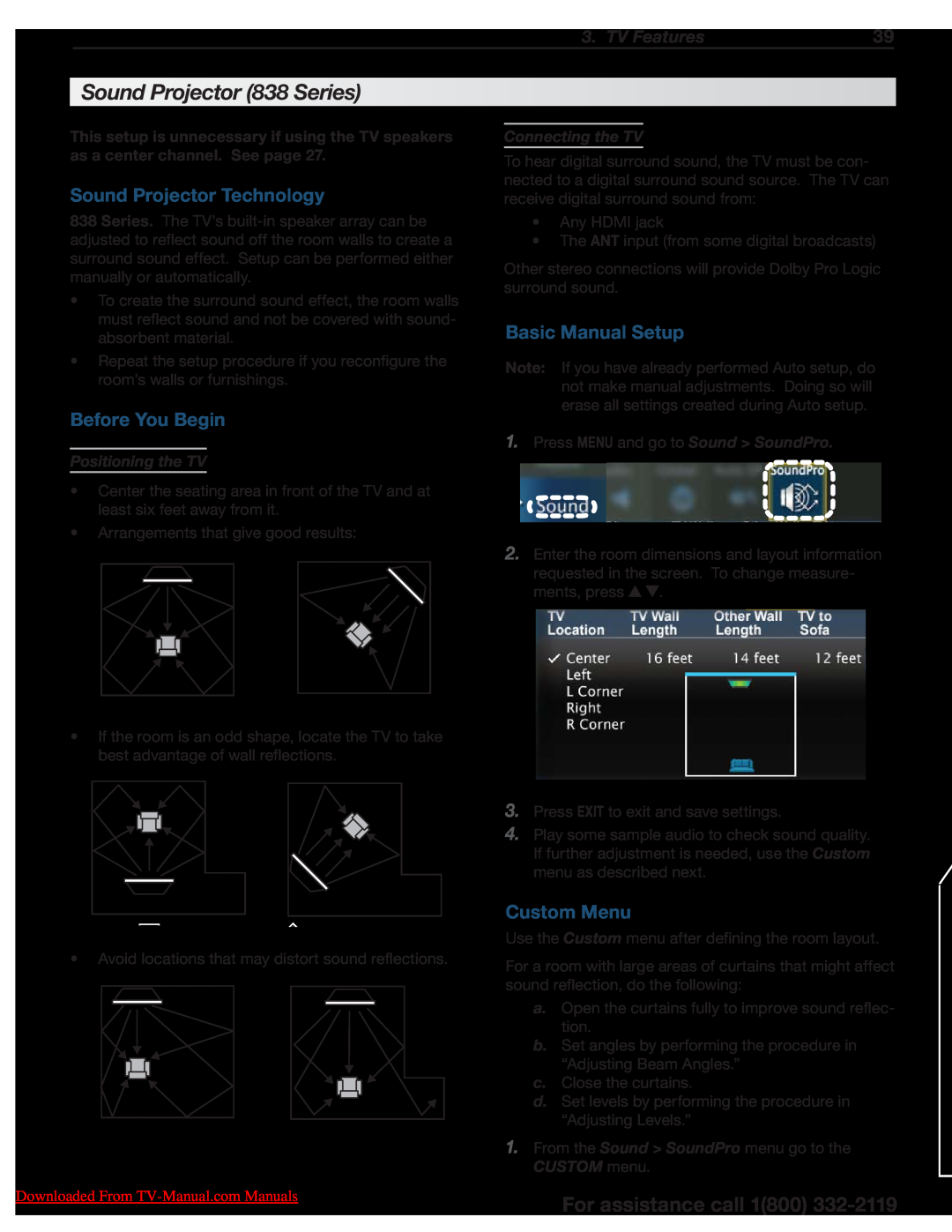 Mitsumi electronic 738 Series manual Sound Projector 838 Series, For assistance call 1800, Sound Projector Technology 