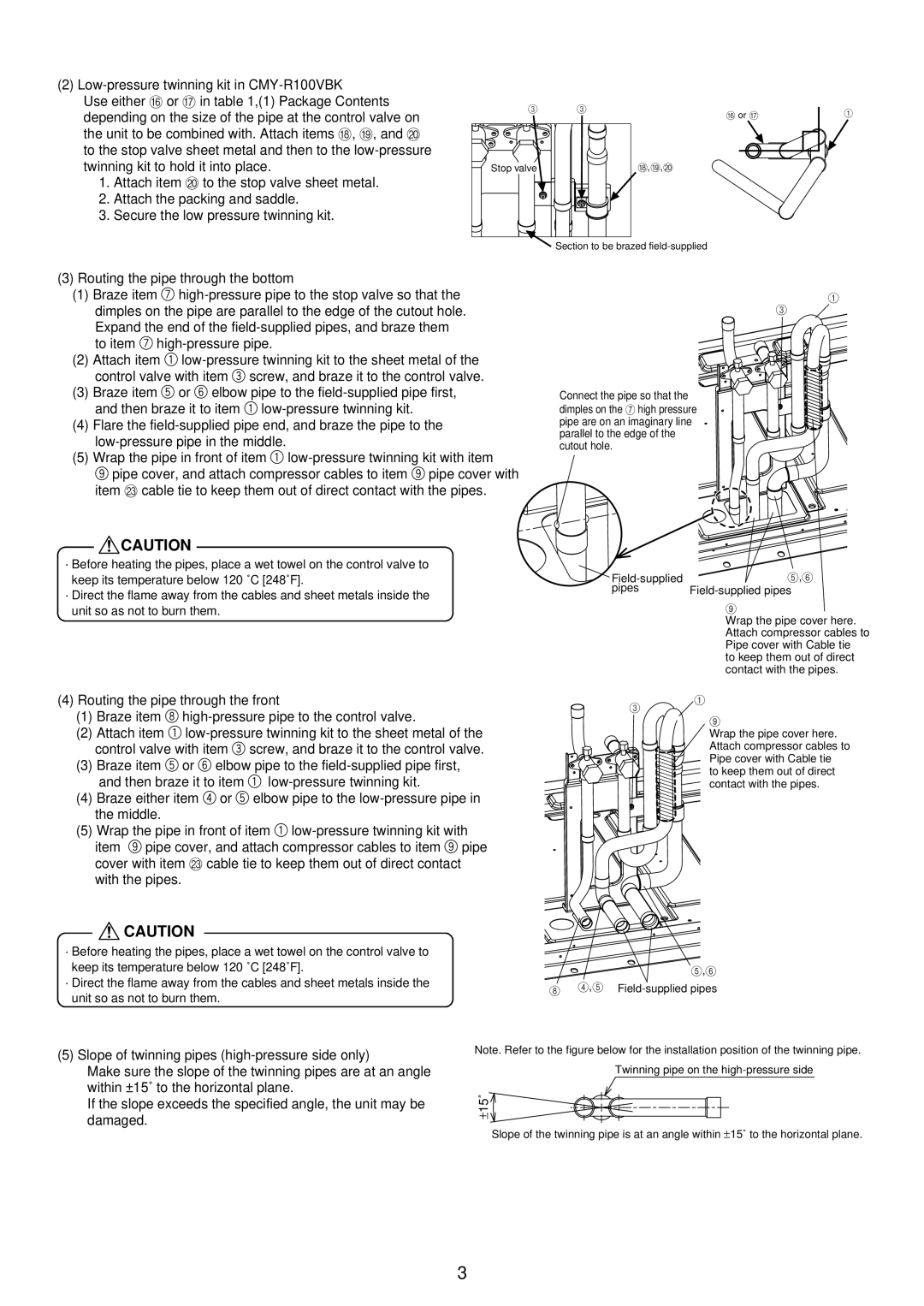 Mitsumi electronic CMY-R100VBK, CMY-R200VBK installation manual Pipe cover with Cable tie 