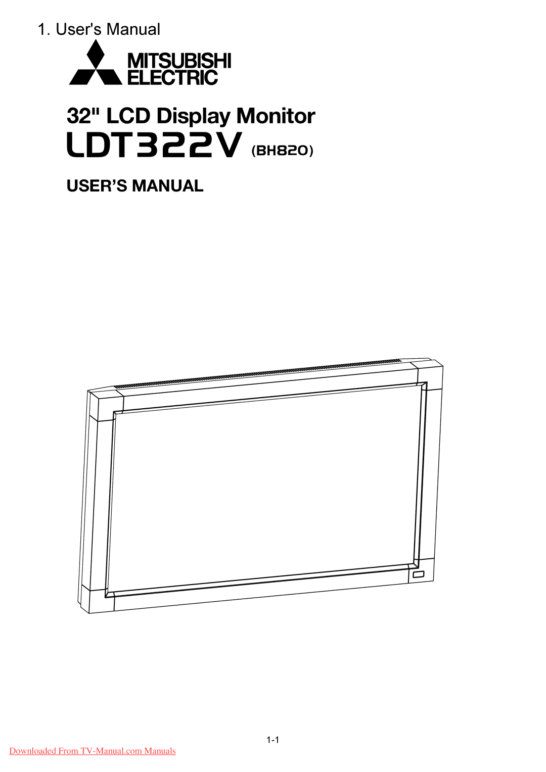 Mitsumi electronic LDT322V user manual LCD Display Monitor 