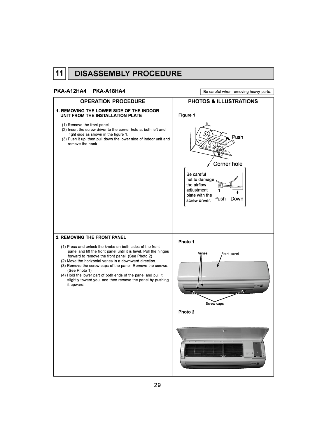 Mitsumi electronic PKA-A18HA4 Disassembly Procedure, Operation Procedure, Photos & Illustrations, Corner hole, Push 