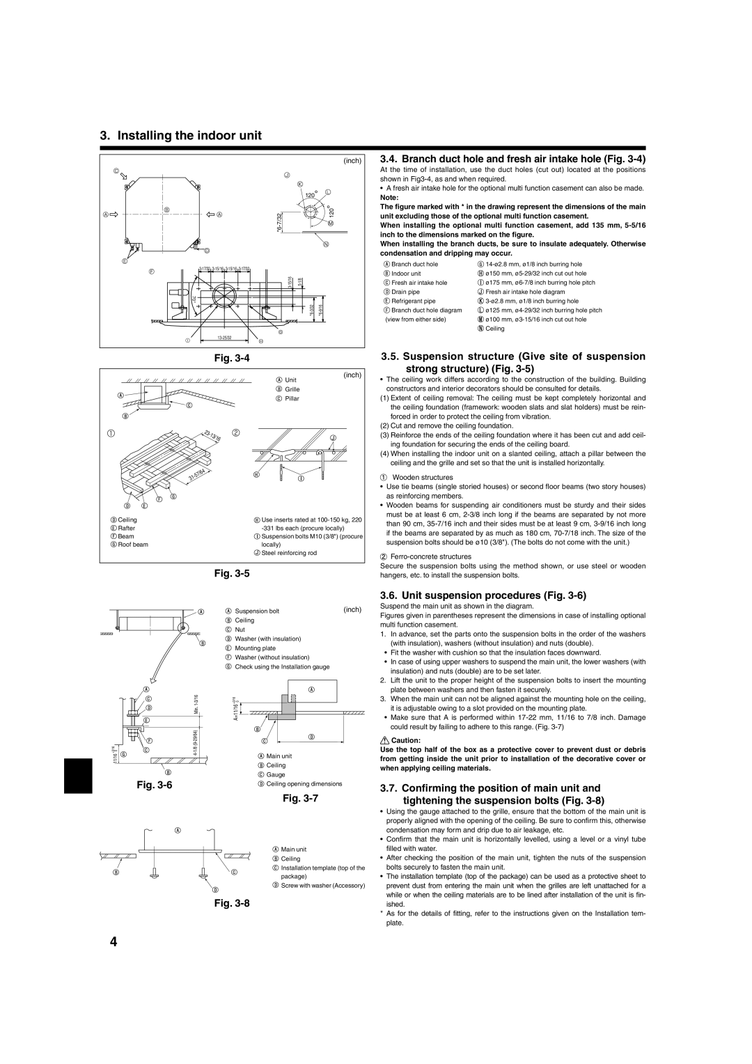 Mitsumi electronic PLA-ABA Branch duct hole and fresh air intake hole Fig, Suspension structure Give site of suspension 