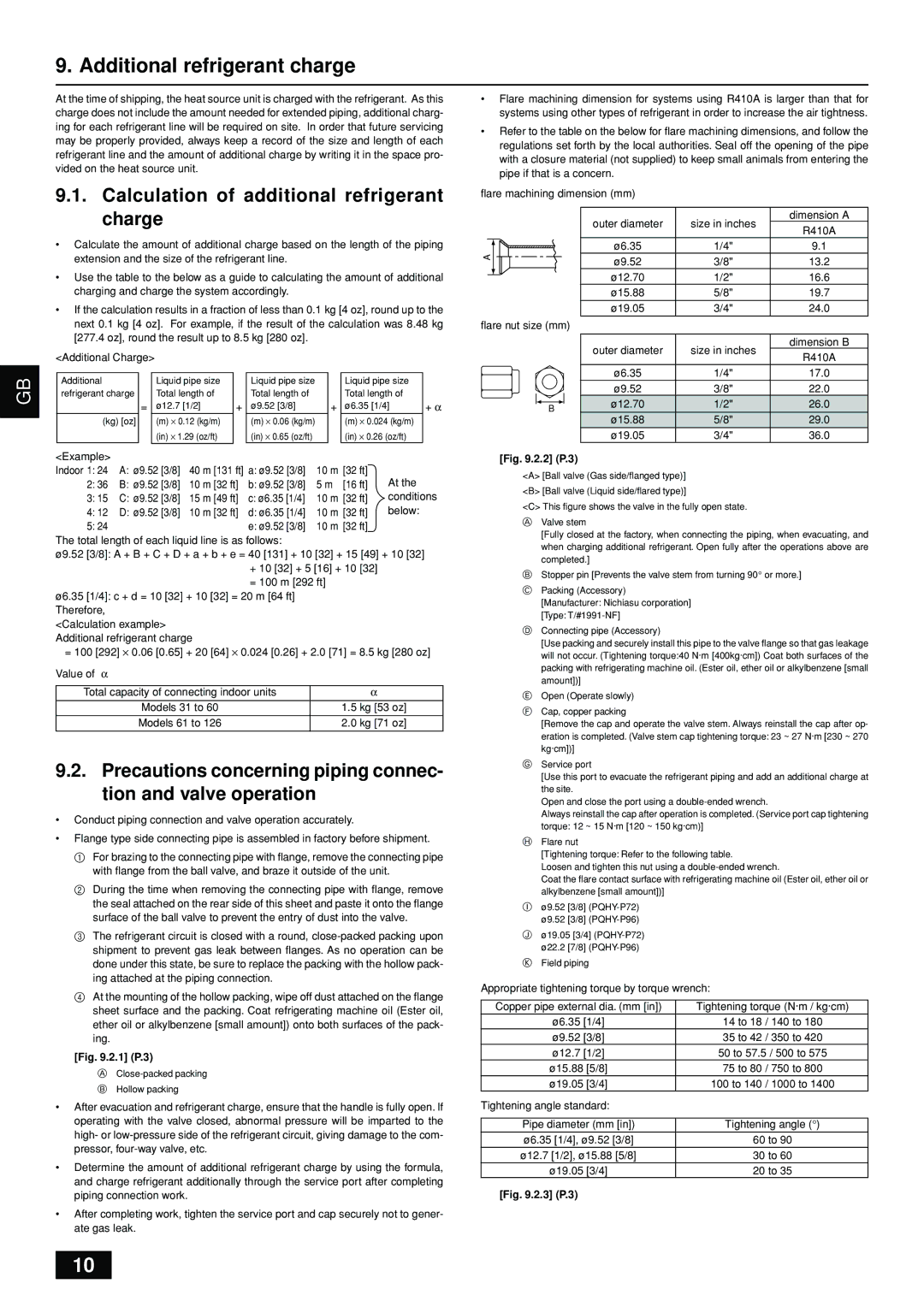 Mitsumi electronic PQHY-P7296TGMU-A Additional refrigerant charge, Calculation of additional refrigerant charge 