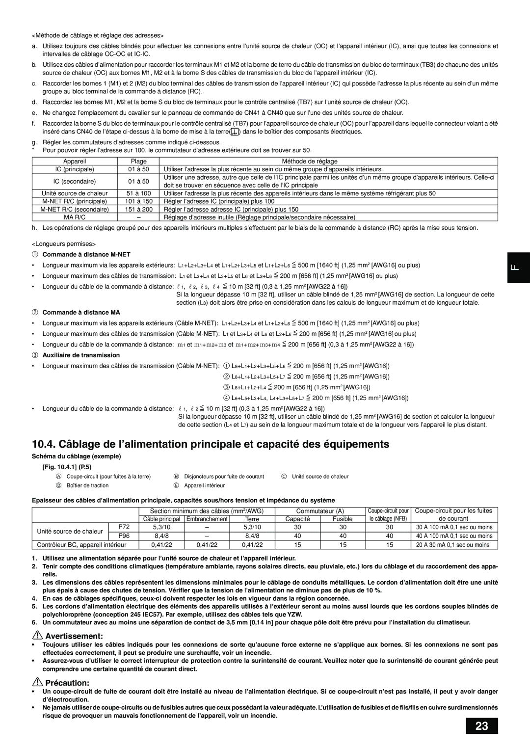 Mitsumi electronic PQHY-P7296TGMU-A installation manual Auxiliaire de transmission, Schéma du câblage exemple 