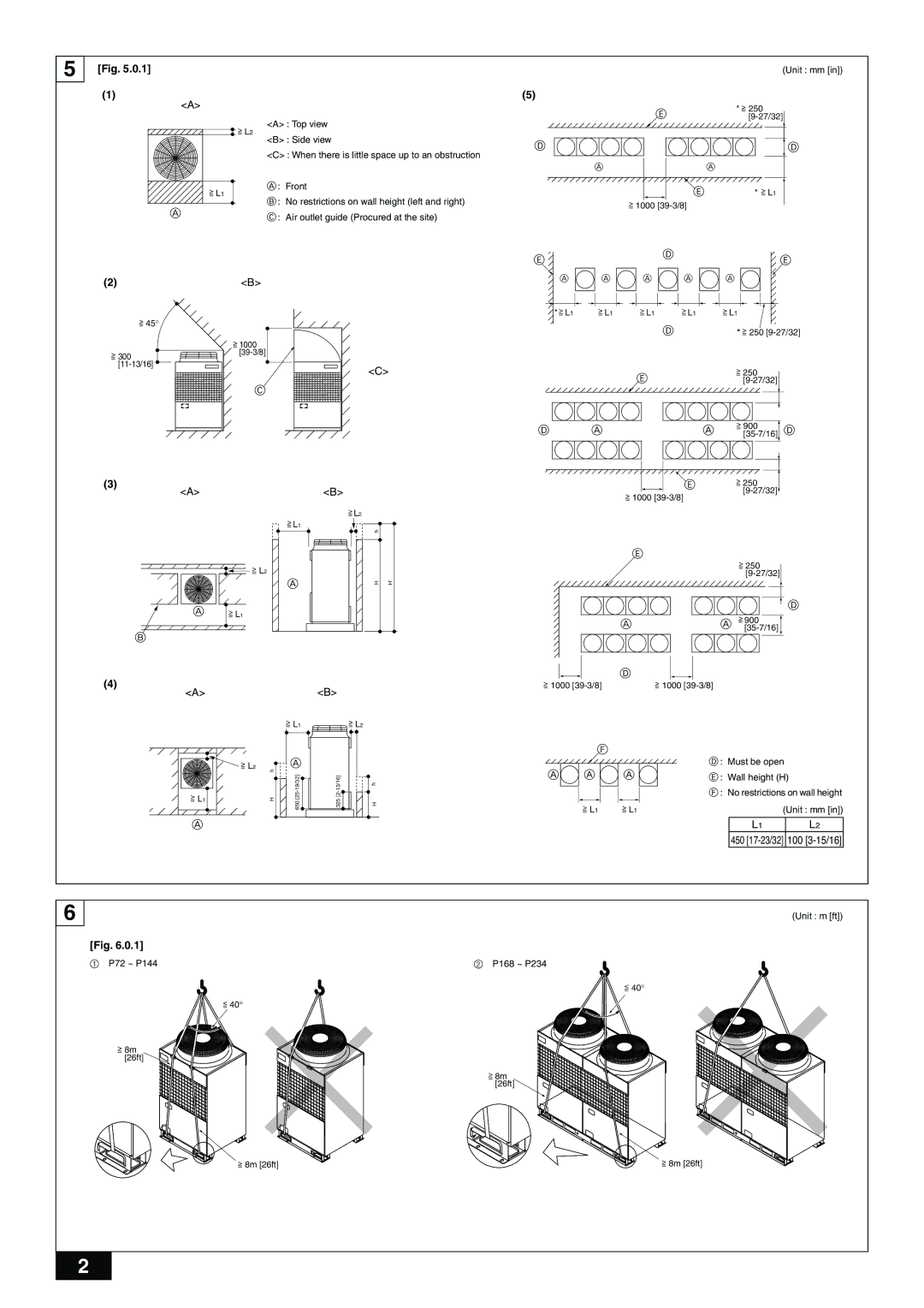 Mitsumi electronic PUHY-P-TGMU-A installation manual Unit mm 