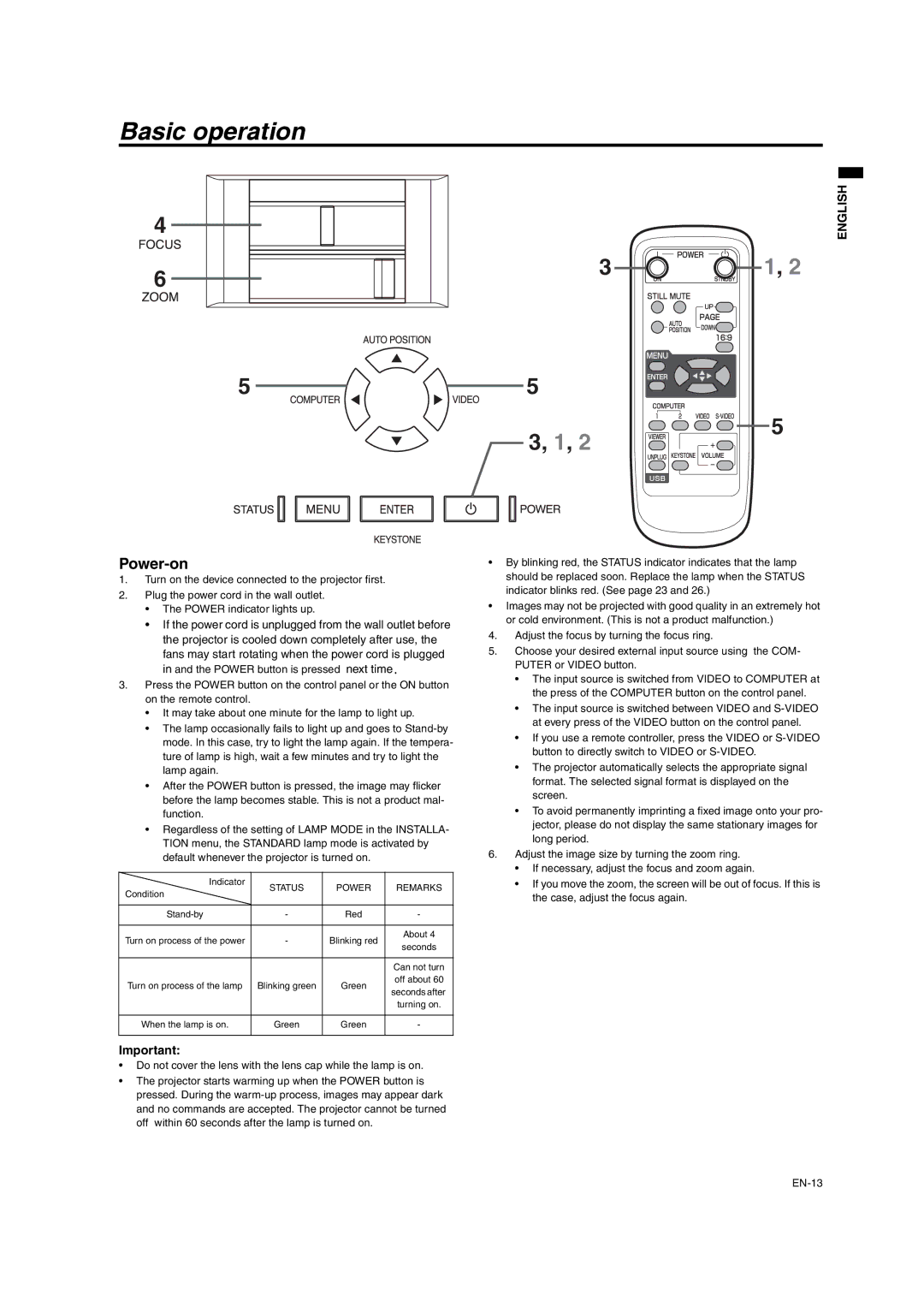 Mitsumi electronic XD206U user manual Basic operation, Power-on 