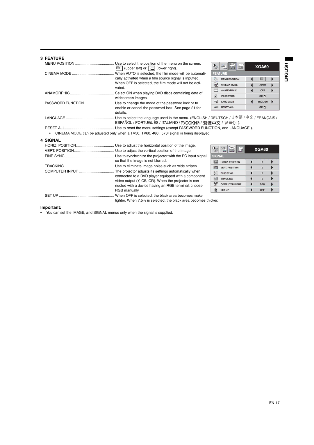 Mitsumi electronic XD206U user manual Signal 