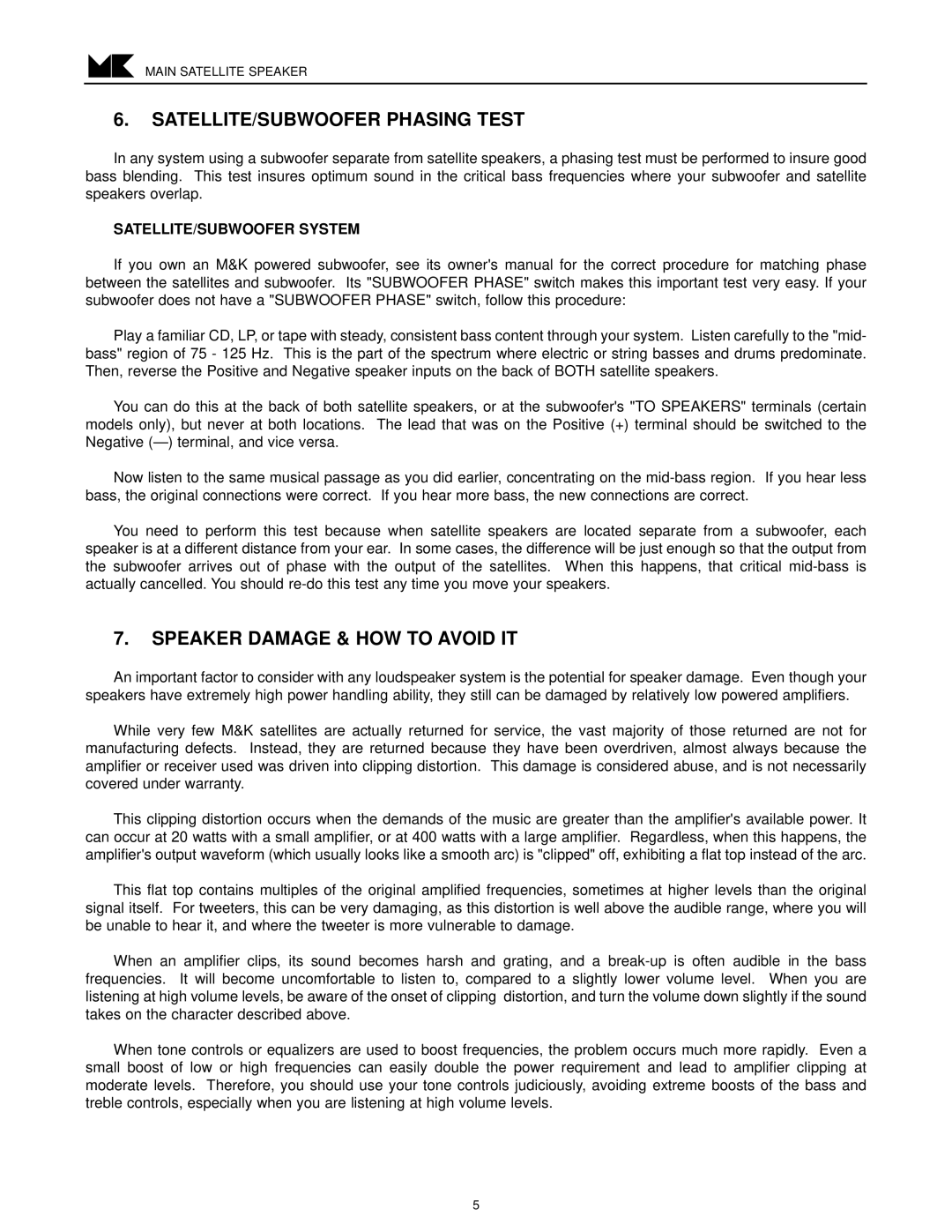 MK Sound MP-150 SATELLITE/SUBWOOFER Phasing Test, Speaker Damage & HOW to Avoid IT, SATELLITE/SUBWOOFER System 