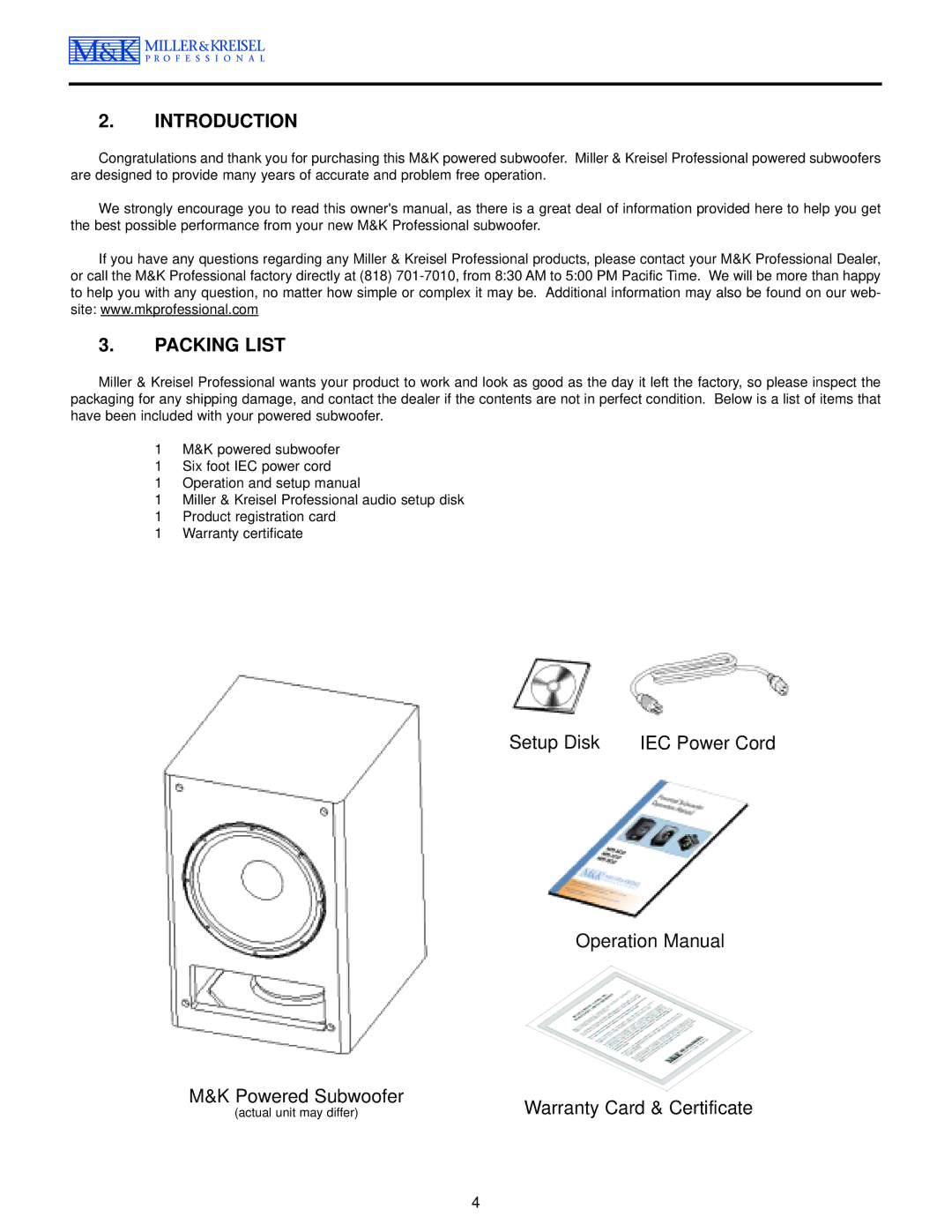 MK Sound MPS-2810 operation manual Actual unit may differ 