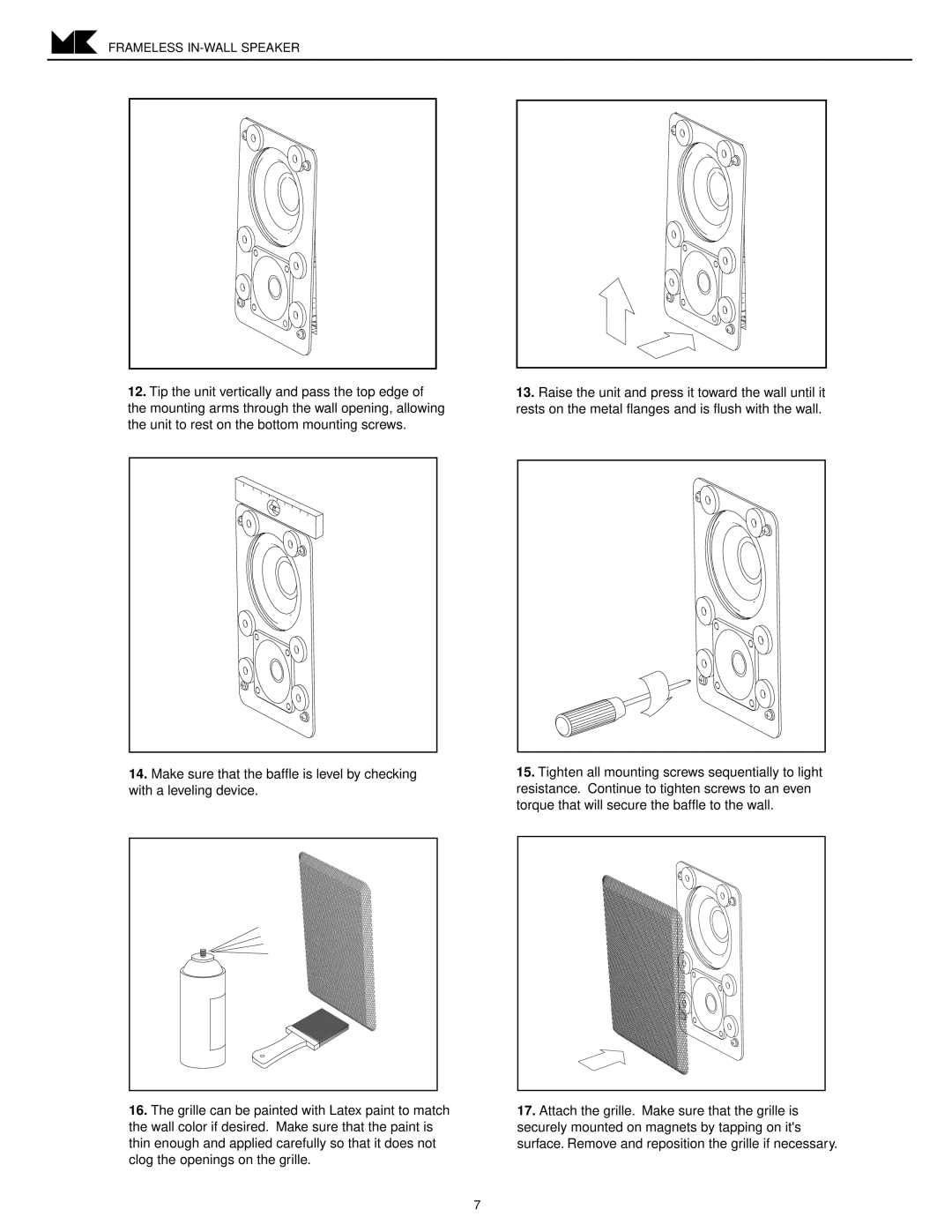 MK Sound SW-85, SW-62 SW-54, SW-52, SW-51, SW-50, SW-95 operation manual Tip the unit vertically and pass the top edge 