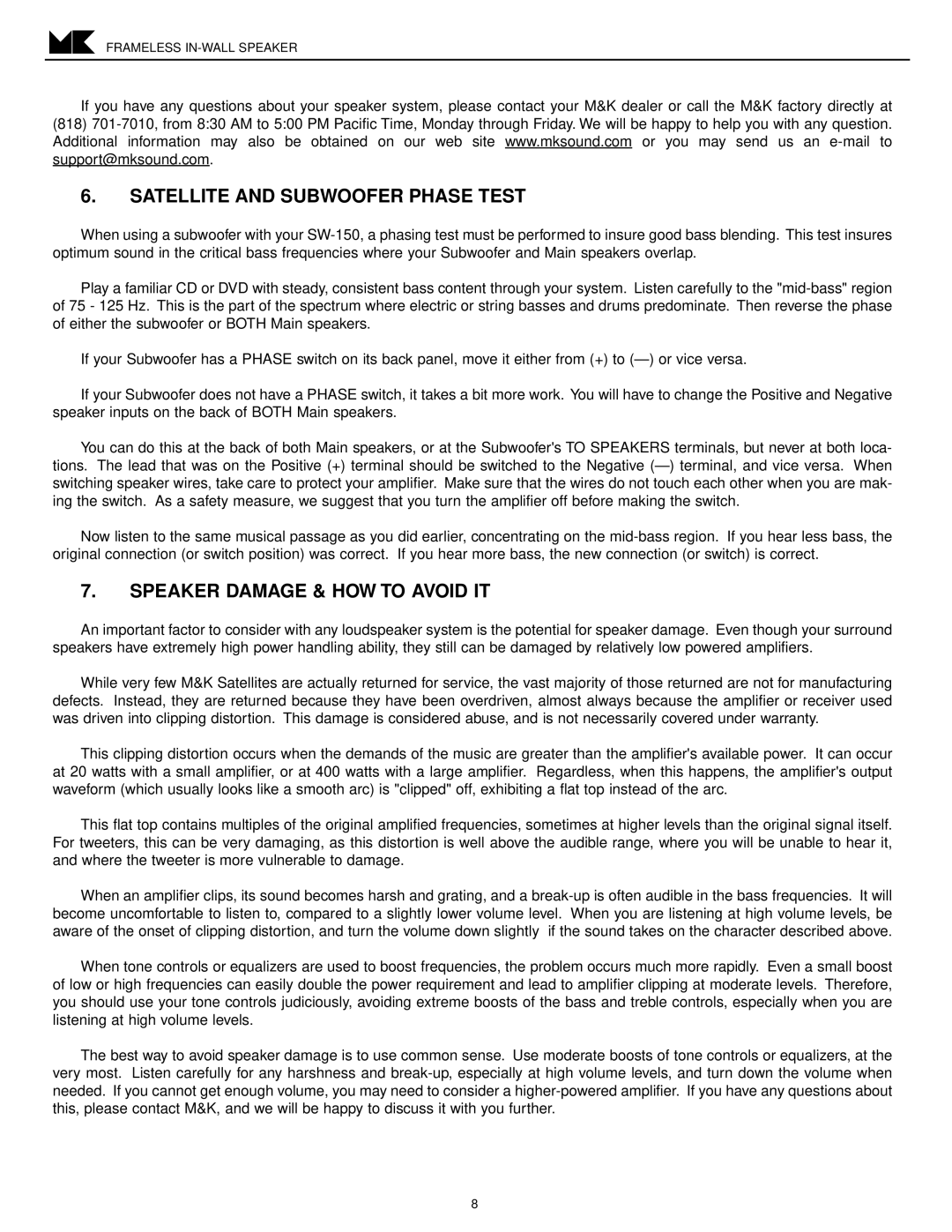 MK Sound SW-52, SW-62 SW-54, SW-85, SW-51, SW-50, SW-95 Satellite and Subwoofer Phase Test, Speaker Damage & HOW to Avoid IT 