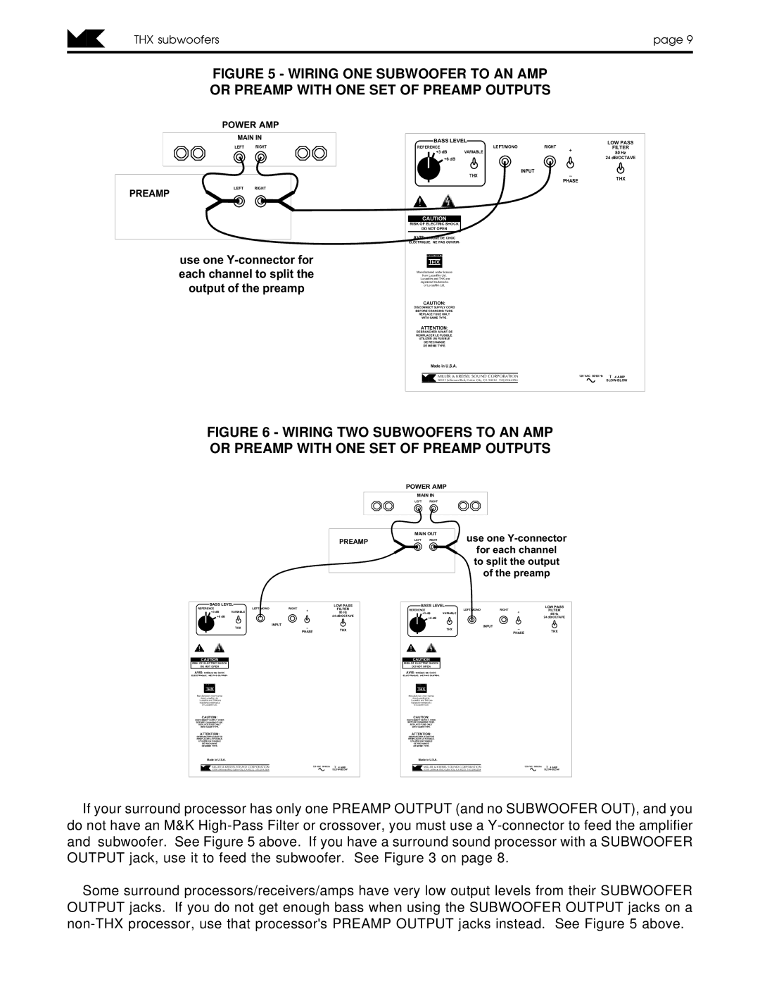 MK Sound MX-150THX, V-125THX, MX-SERIES operation manual Preamp 