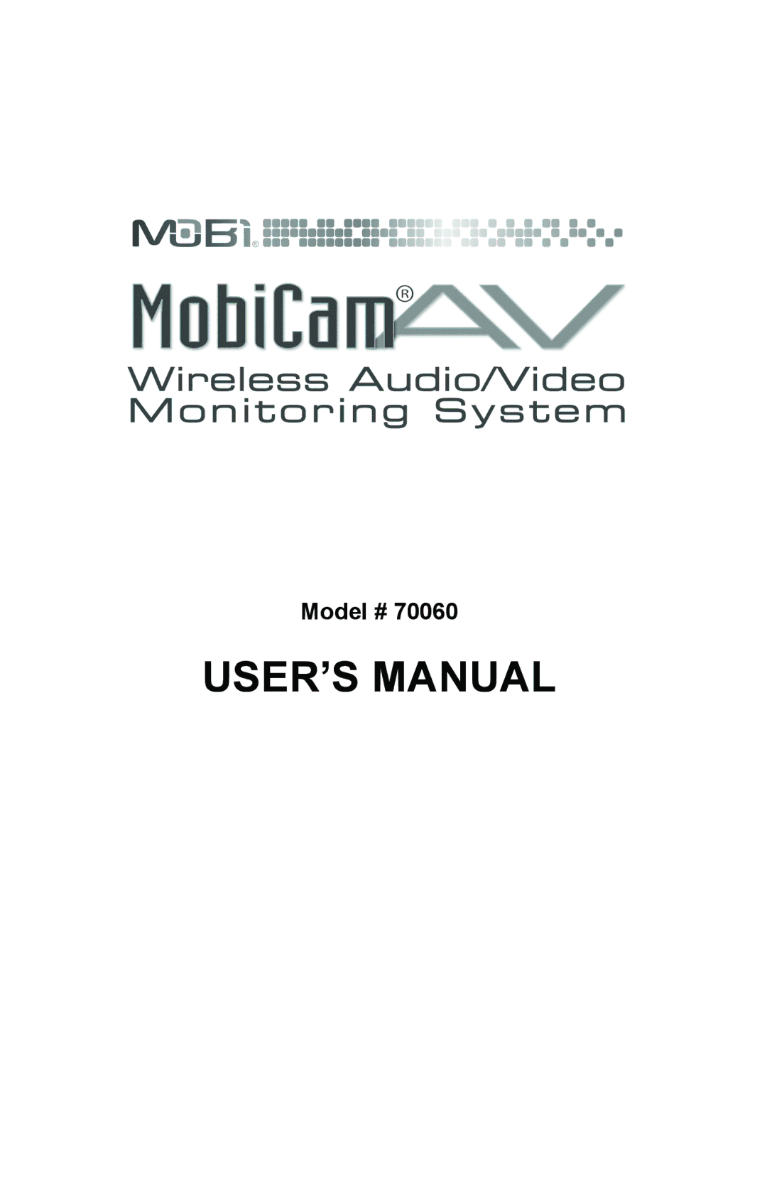 Mobi Technologies 70060 user manual USER’S Manual 