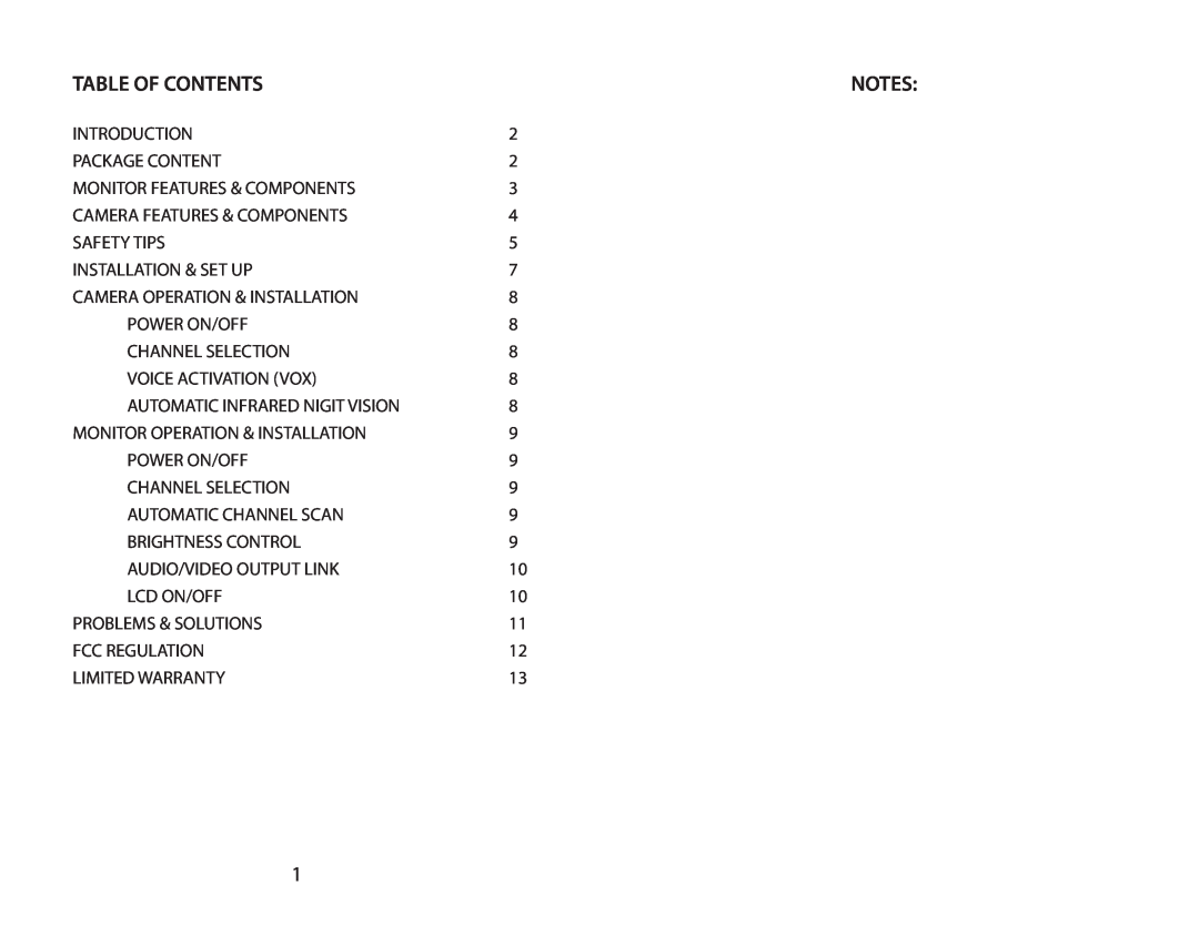 Mobi Technologies 70060 user manual Table Of Contents 