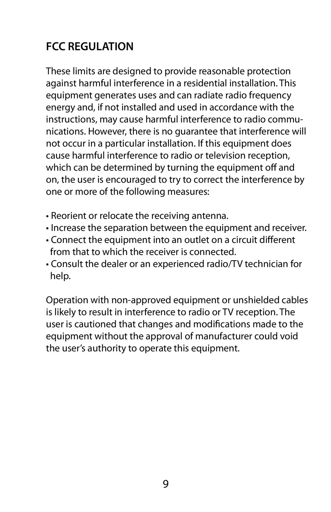 Mobi Technologies 70061 user manual FCC Regulation 