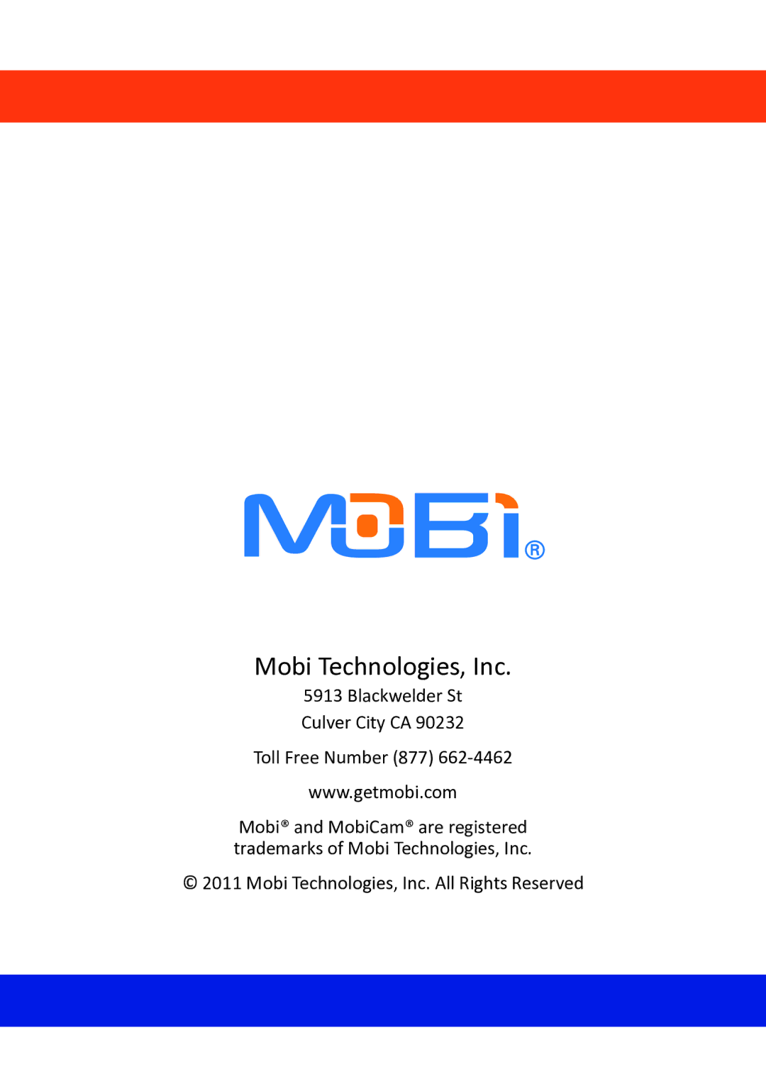 Mobi Technologies 70204, DXR manual Mobi Technologies, Inc 