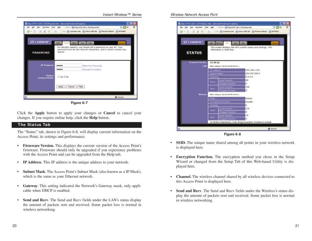 Mobile Mark wap11 manual Status Tab 