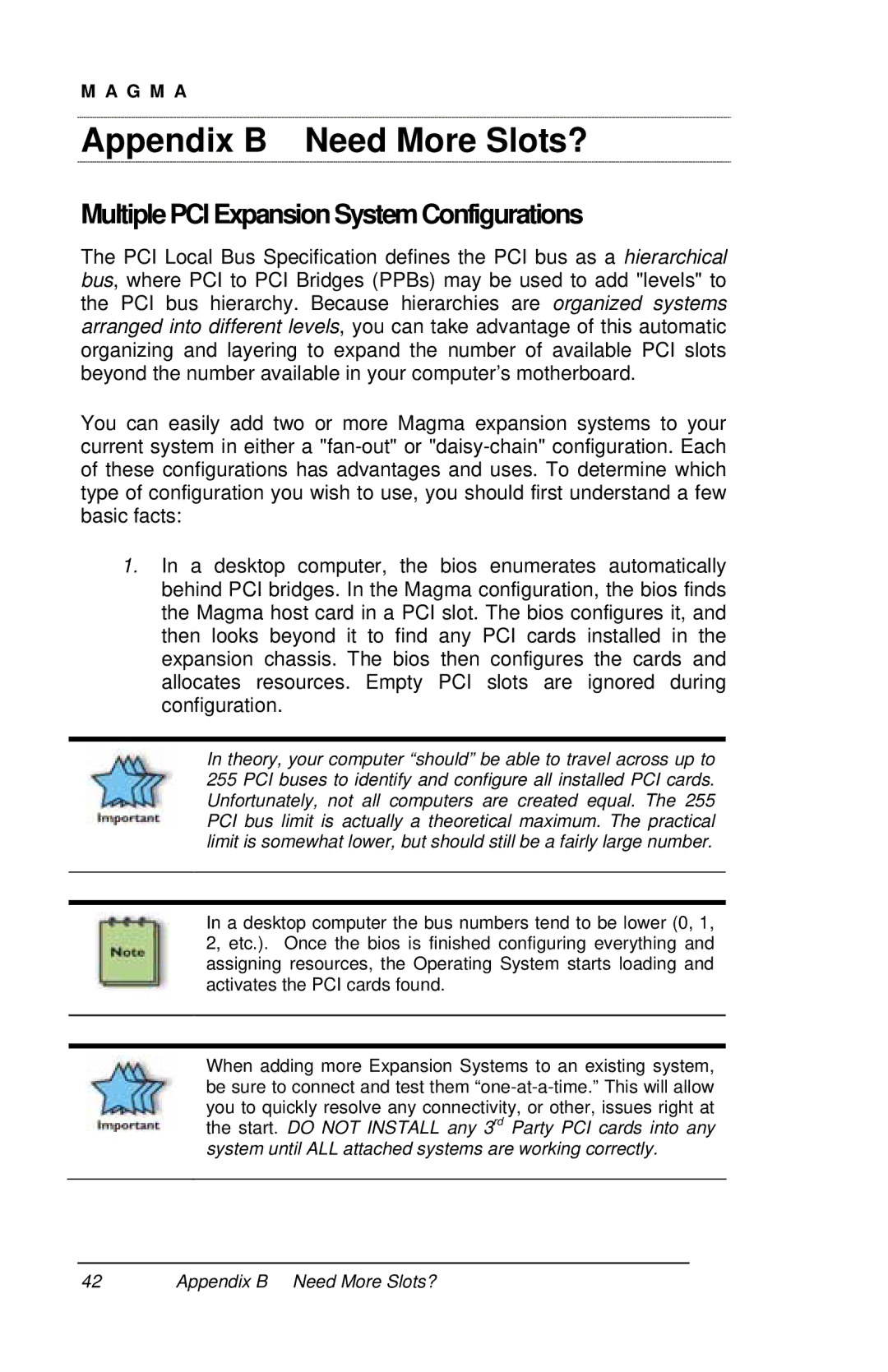 Mobility Electronics P13RR-TEL user manual Appendix B Need More Slots?, Multiple PCI Expansion System Configurations 