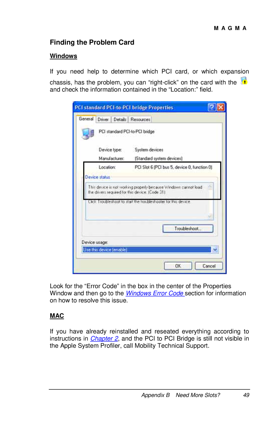 Mobility Electronics P13RR-TEL user manual Finding the Problem Card 