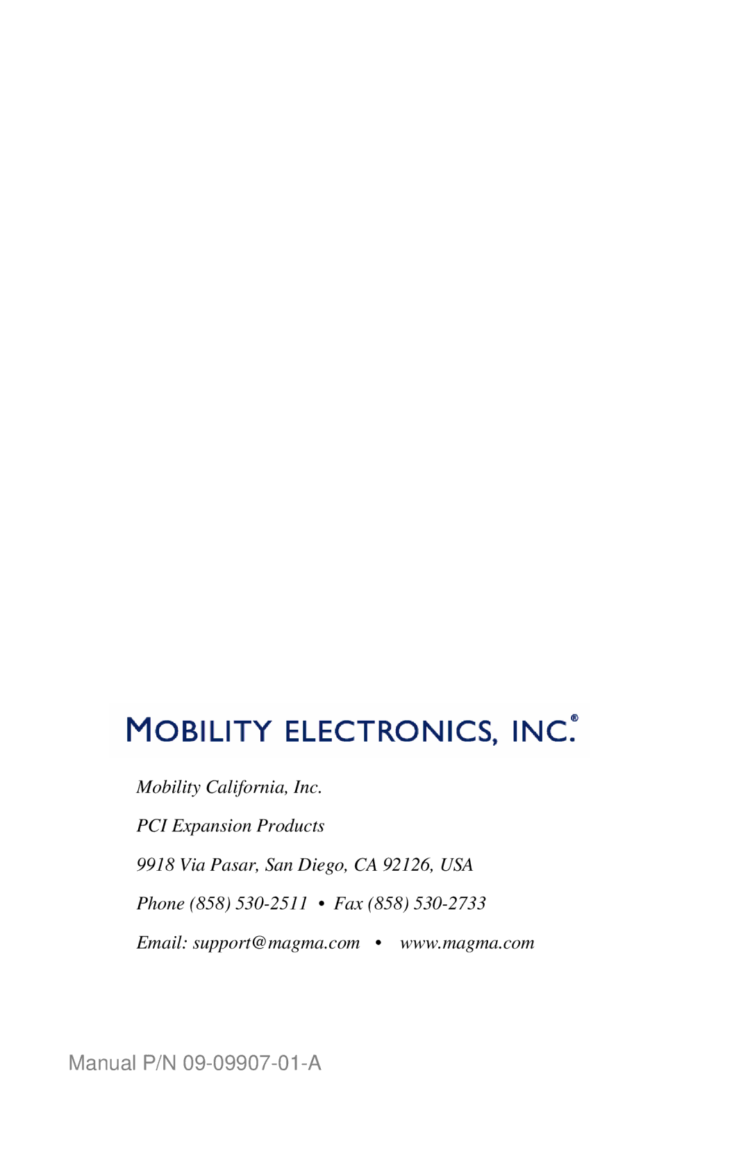 Mobility Electronics P13RR-TEL user manual Manual P/N 09-09907-01-A 