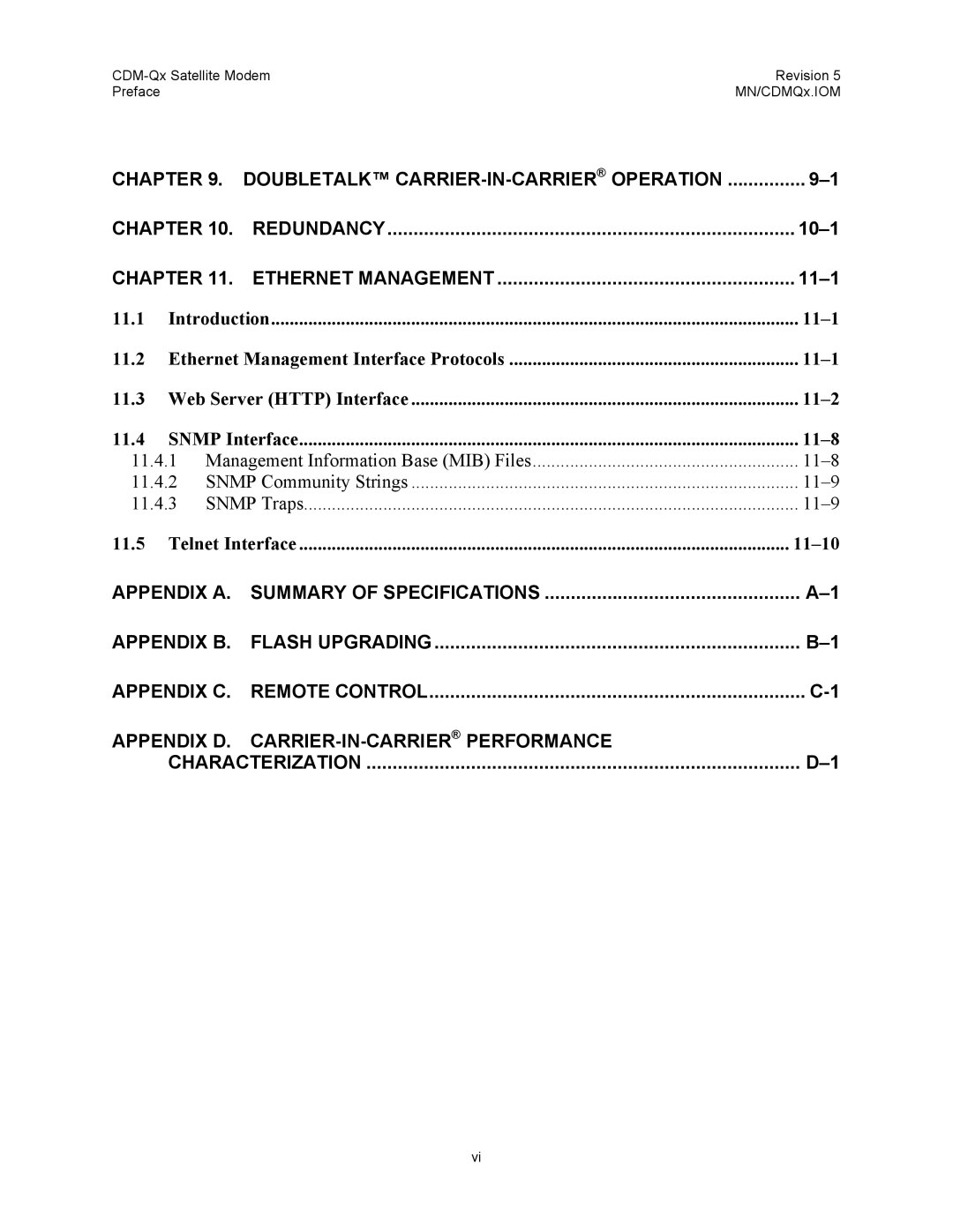 Mocomtech CDM-QX operation manual 11-1, Management Information Base MIB Files 