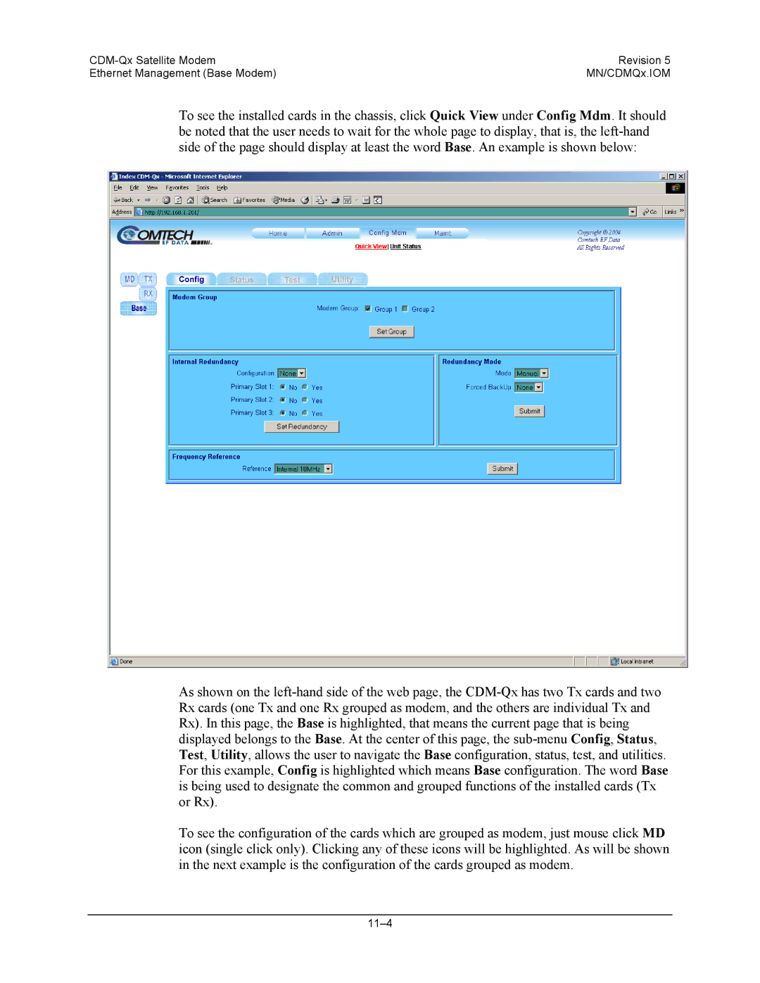 Mocomtech CDM-QX operation manual 11-4 