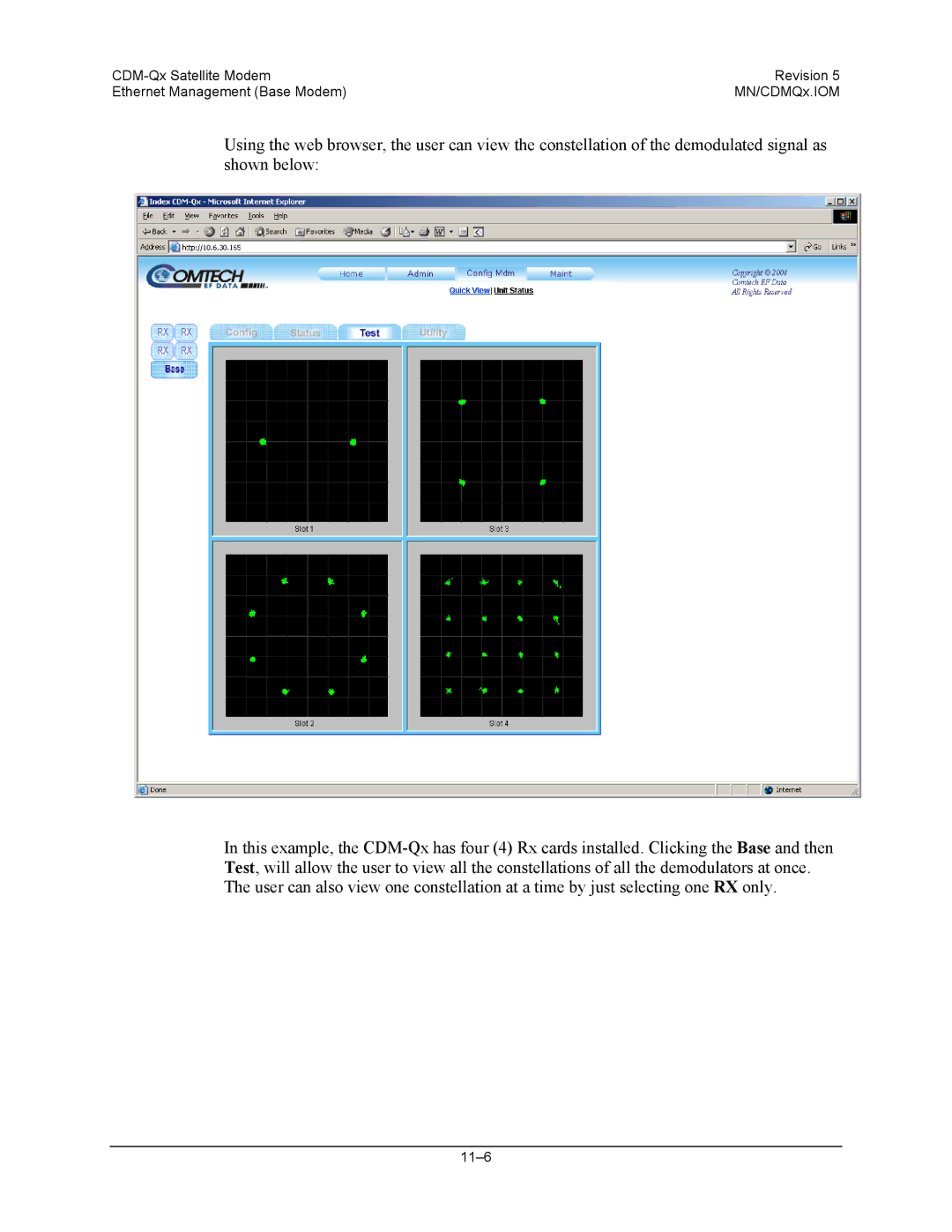 Mocomtech CDM-QX operation manual 11-6 