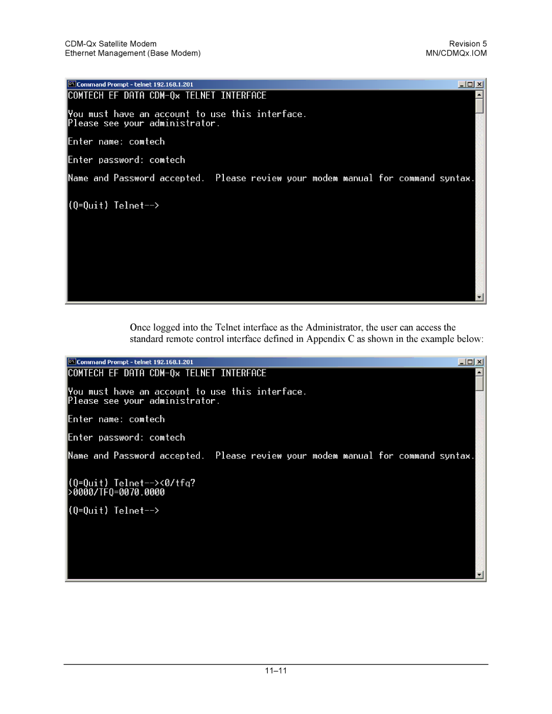 Mocomtech CDM-QX operation manual 11-11 