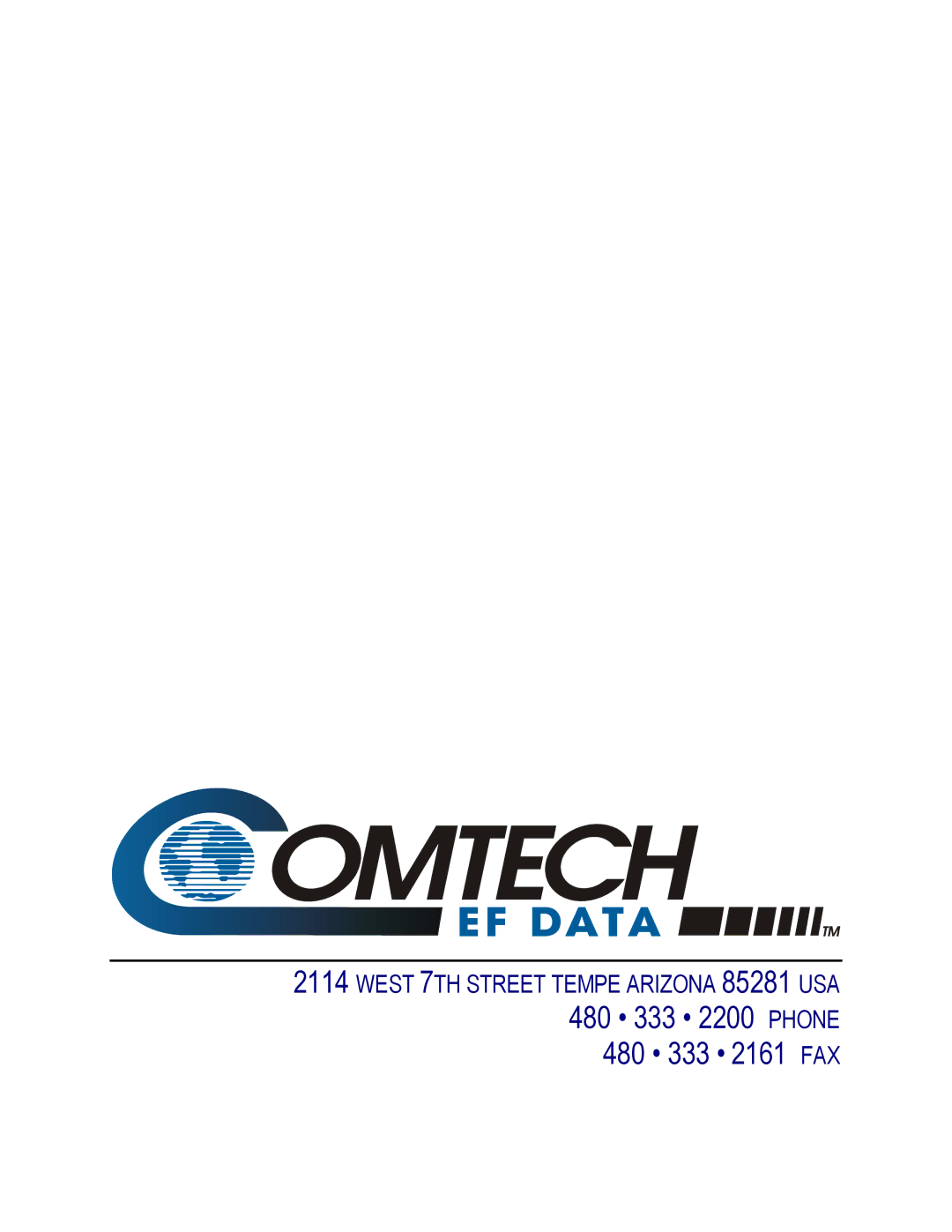 Mocomtech CDM-QX operation manual 480 333 2200 Phone 480 333 2161 FAX 