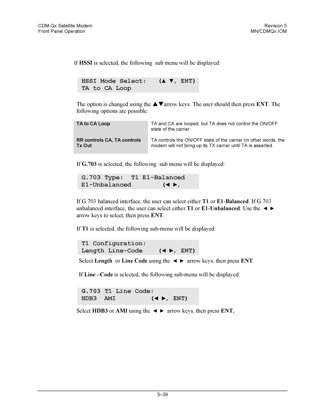 Mocomtech CDM-QX operation manual HDB3 AMI 