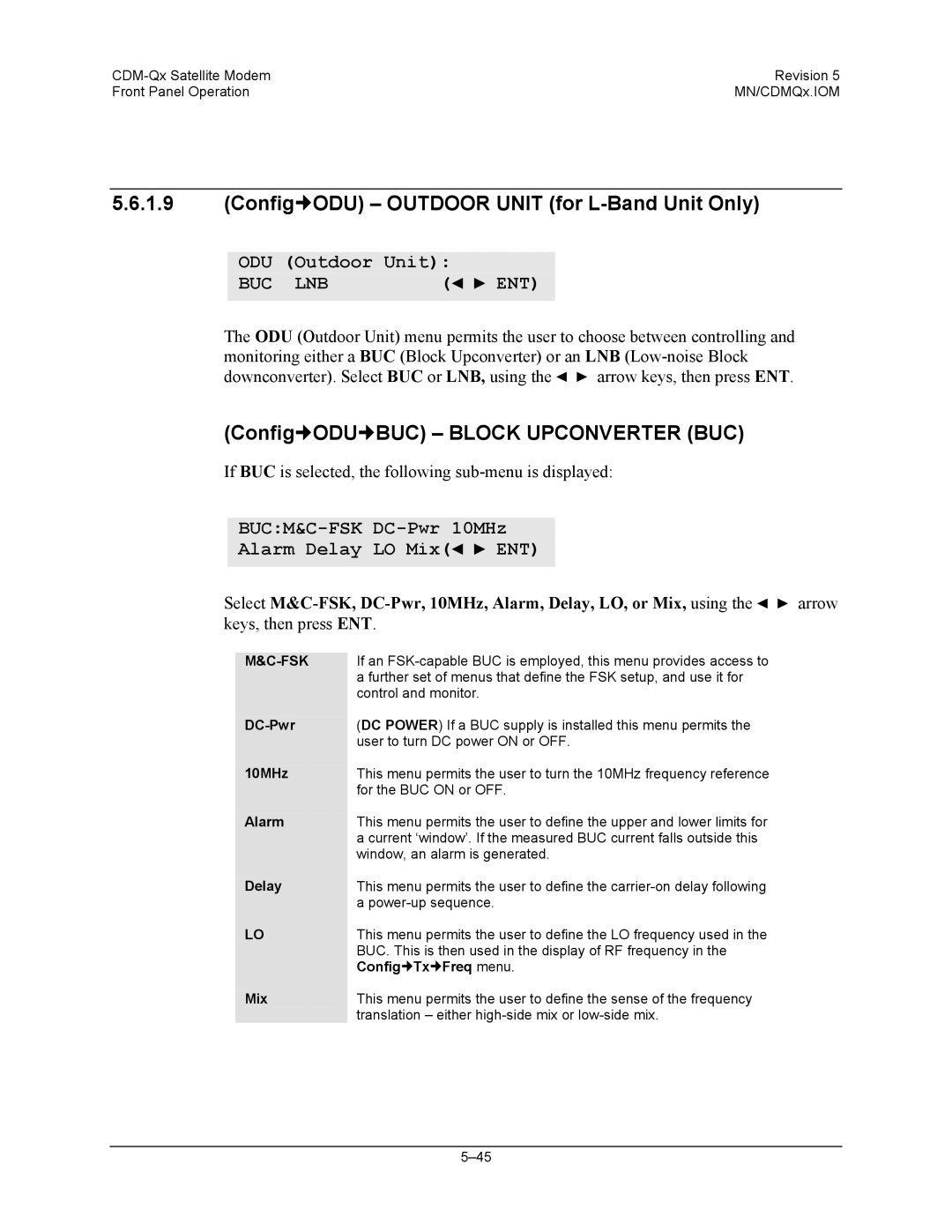 Mocomtech CDM-QX Config„ODU Outdoor Unit for L-Band Unit Only, Config„ODU„BUC Block Upconverter BUC, Odu, Buc Lnb 