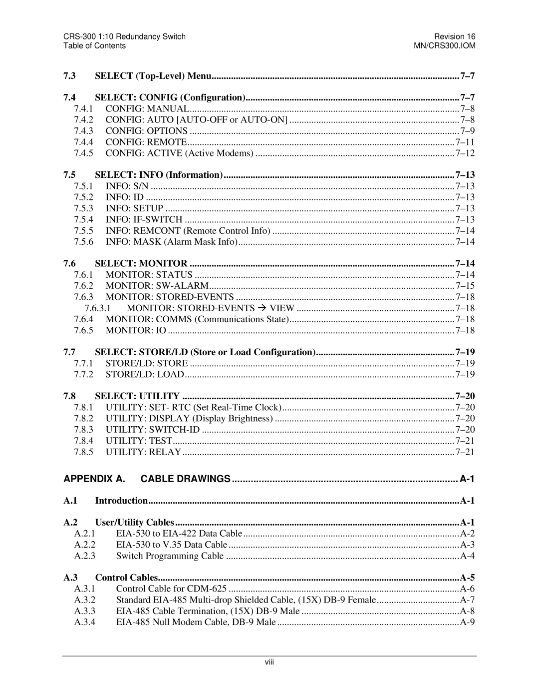 Mocomtech CRS-300 operation manual Select Monitor 