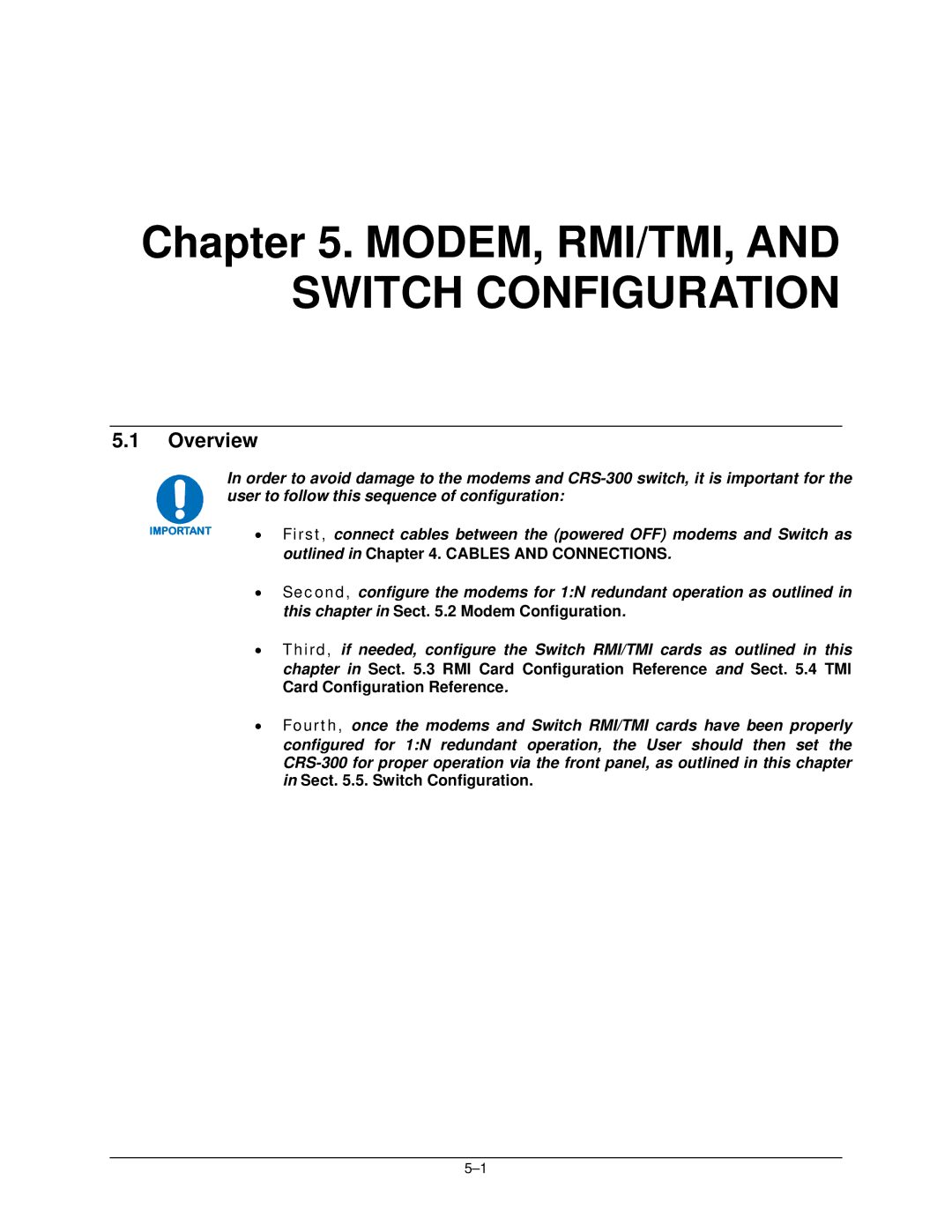 Mocomtech CRS-300 operation manual MODEM, RMI/TMI, and Switch Configuration 