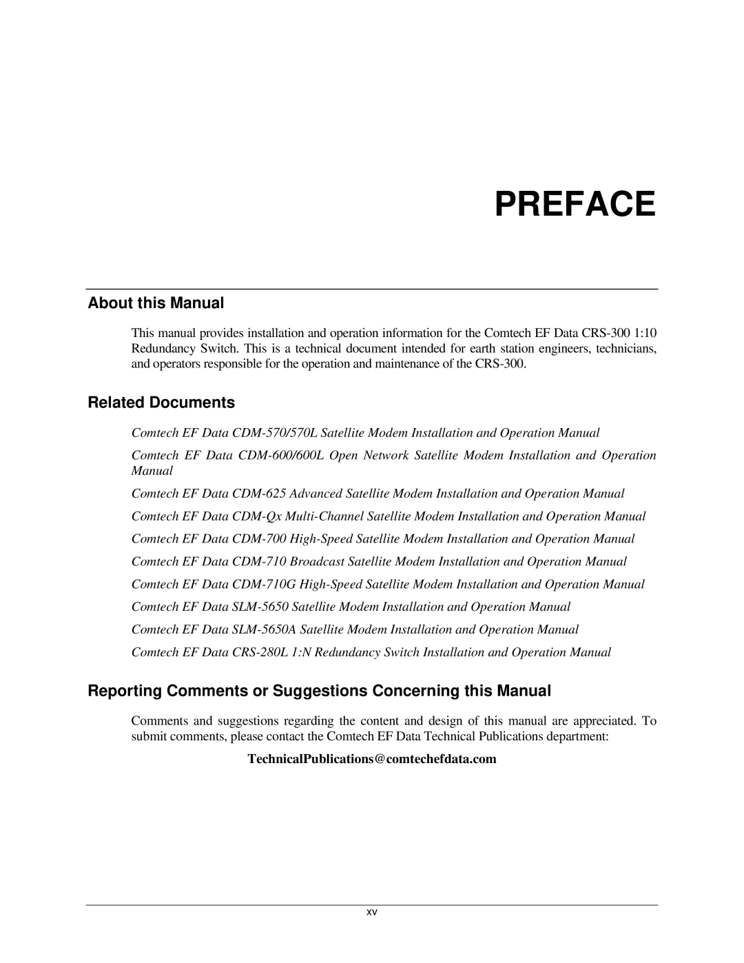 Mocomtech CRS-300 operation manual Preface, About this Manual 