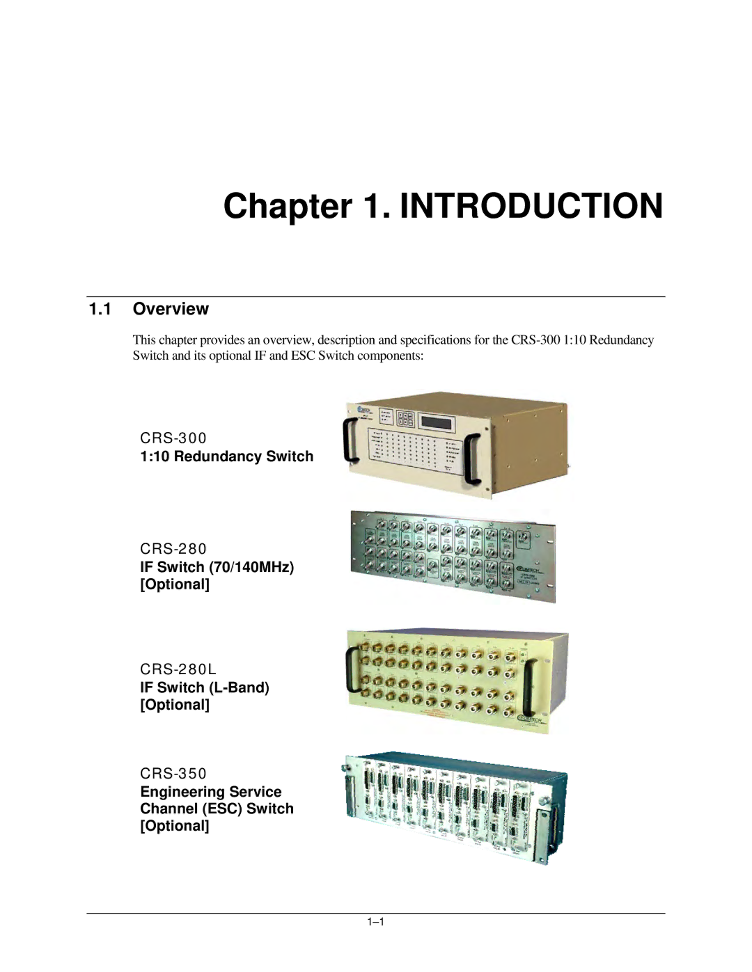 Mocomtech CRS-300 operation manual Introduction, Overview 