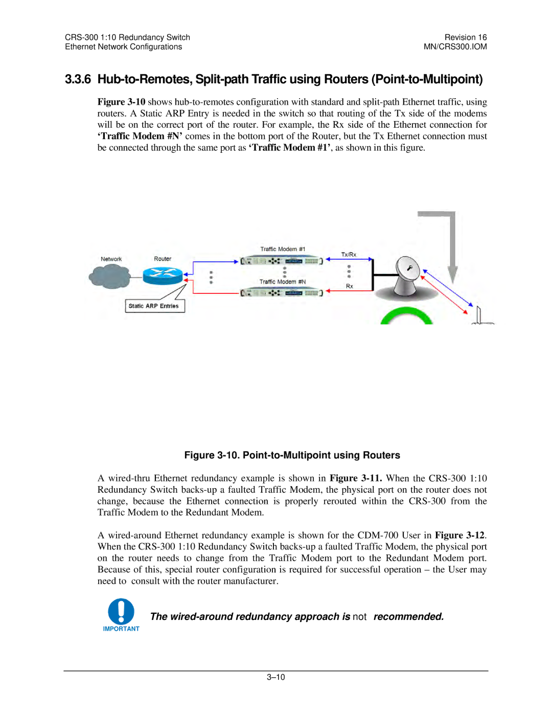 Mocomtech CRS-300 operation manual Point-to-Multipoint using Routers 