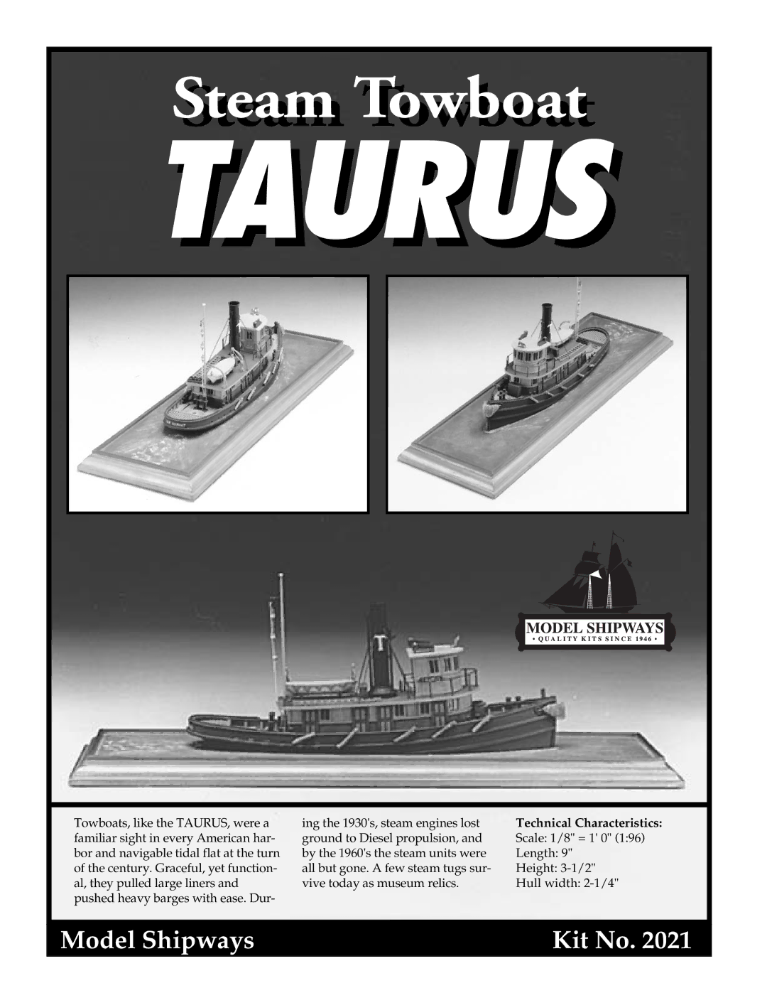 Model Shipways 2021 manual Taurus 