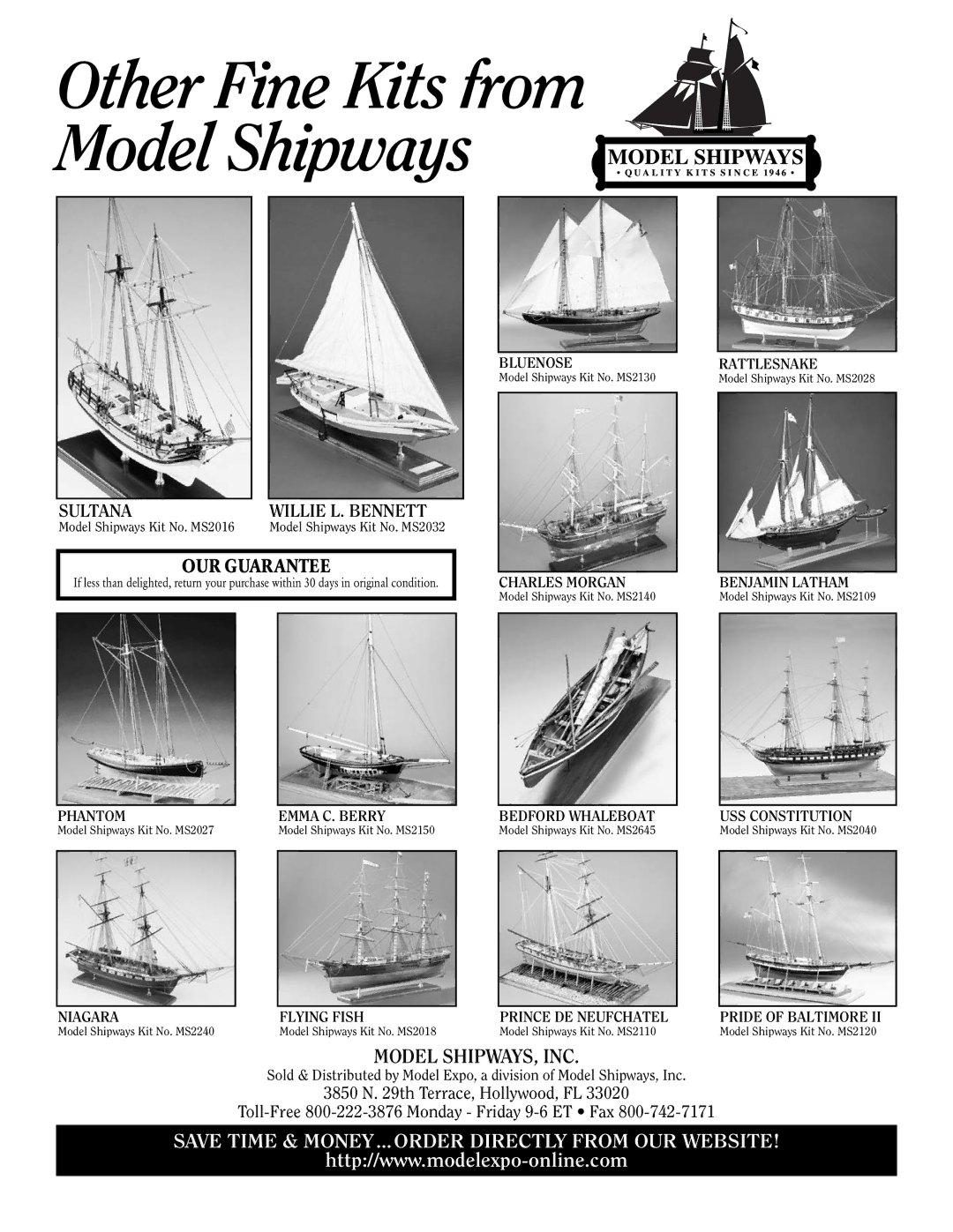 Model Shipways 2021 manual Model Shipways 