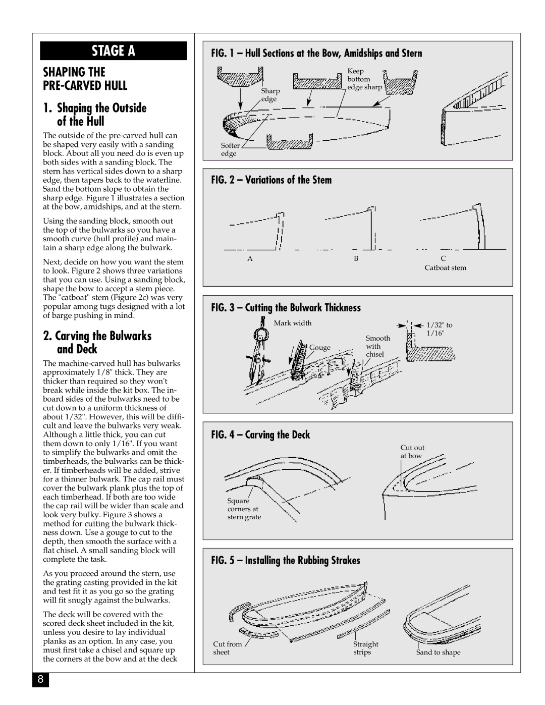 Model Shipways 2021 manual Shaping PRE-CARVED Hull, Shaping the Outside of the Hull 