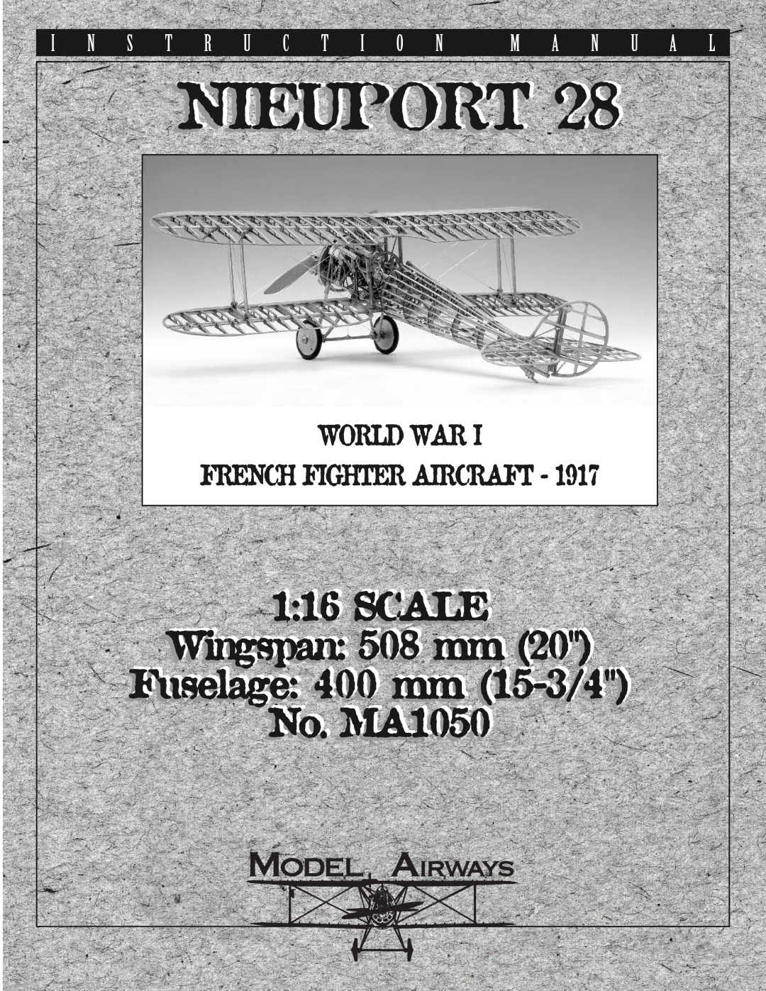 Model Shipways 28 manual Nieuport 