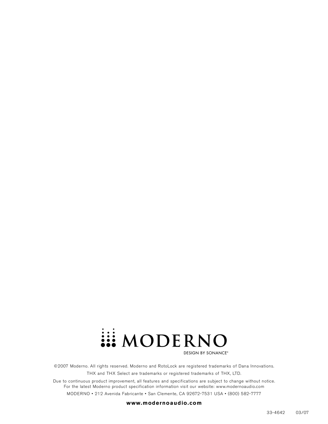 Moderno MLCR instruction manual W. m o d e r n o a u d i o . c o m 