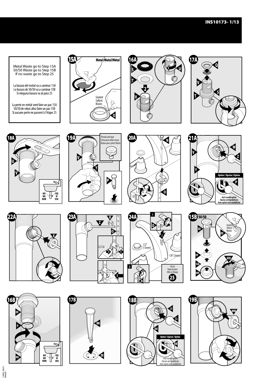 Moen 4962, 4945 warranty 16A, 22A, 16B, 23A, 18B, 19B 