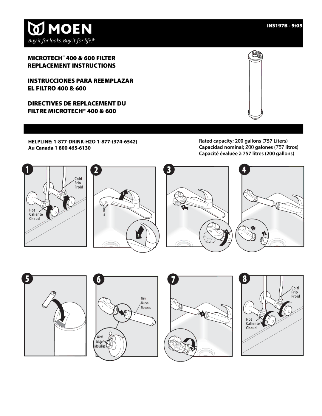 Moen 400, 600 manual 234 