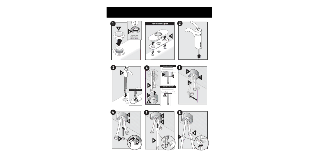 Moen 6500 Series warranty Option/Opción/Option 