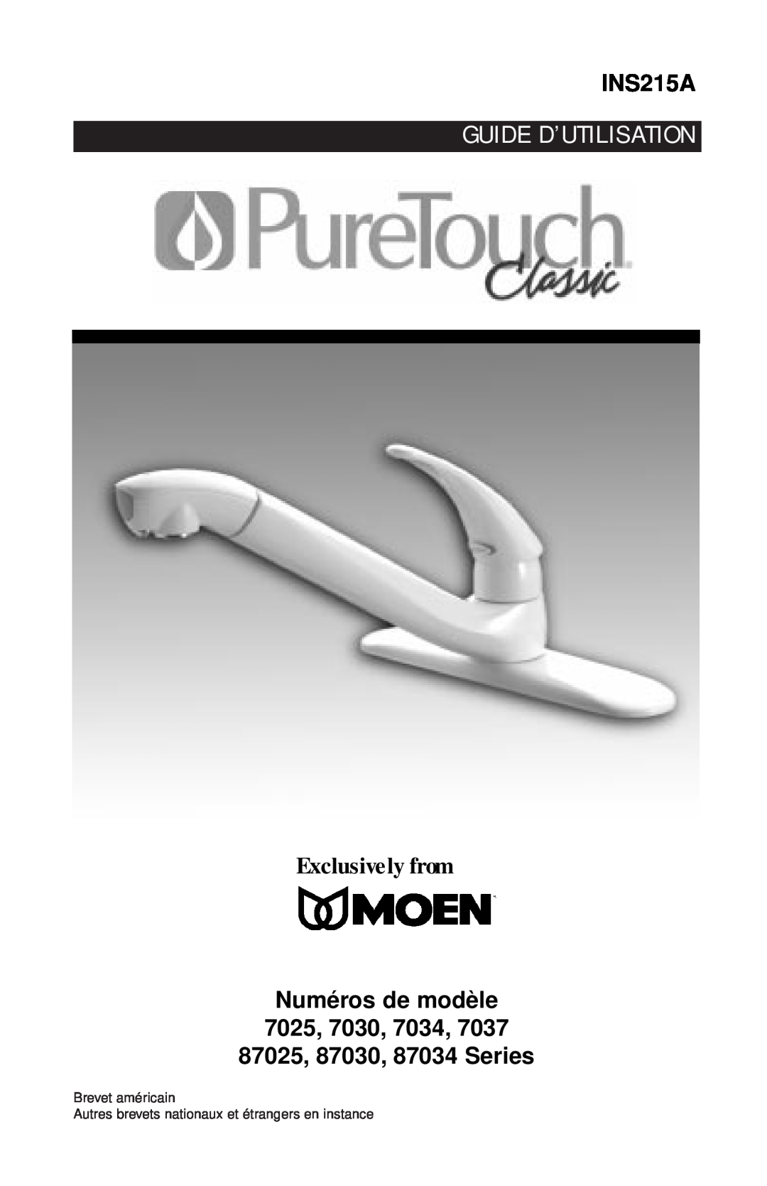 Moen 7037 87025, 87030, 87034 Series owner manual Guide D’Utilisation, INS215A, Exclusively from 