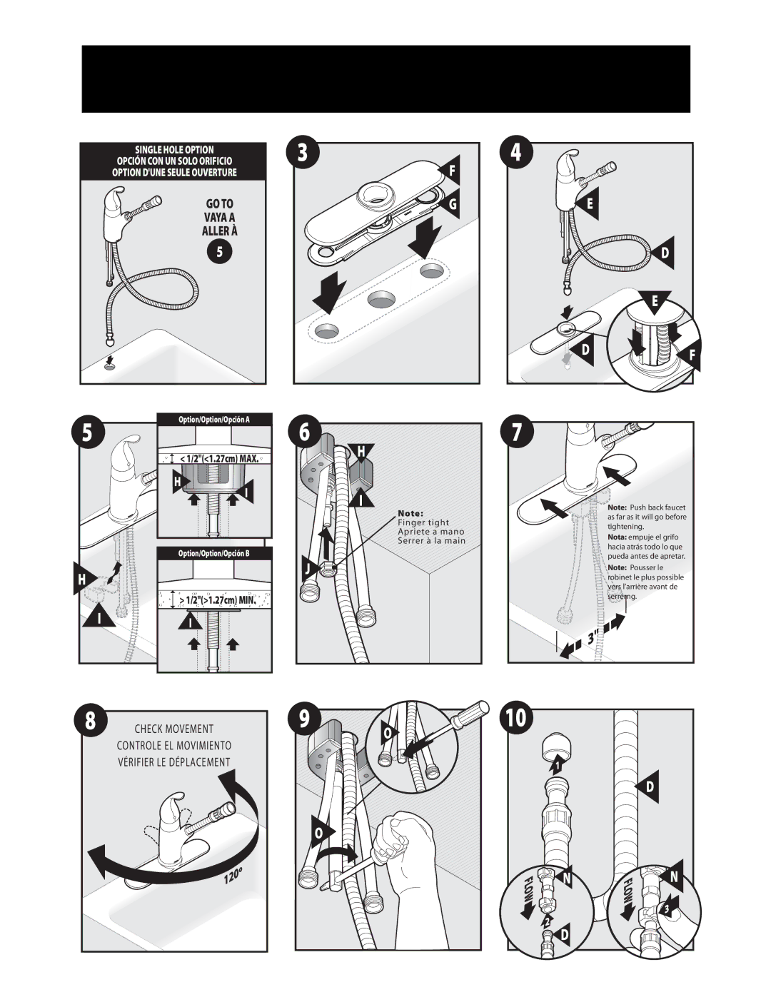 Moen 7545 warranty GO to Vaya a Aller À 