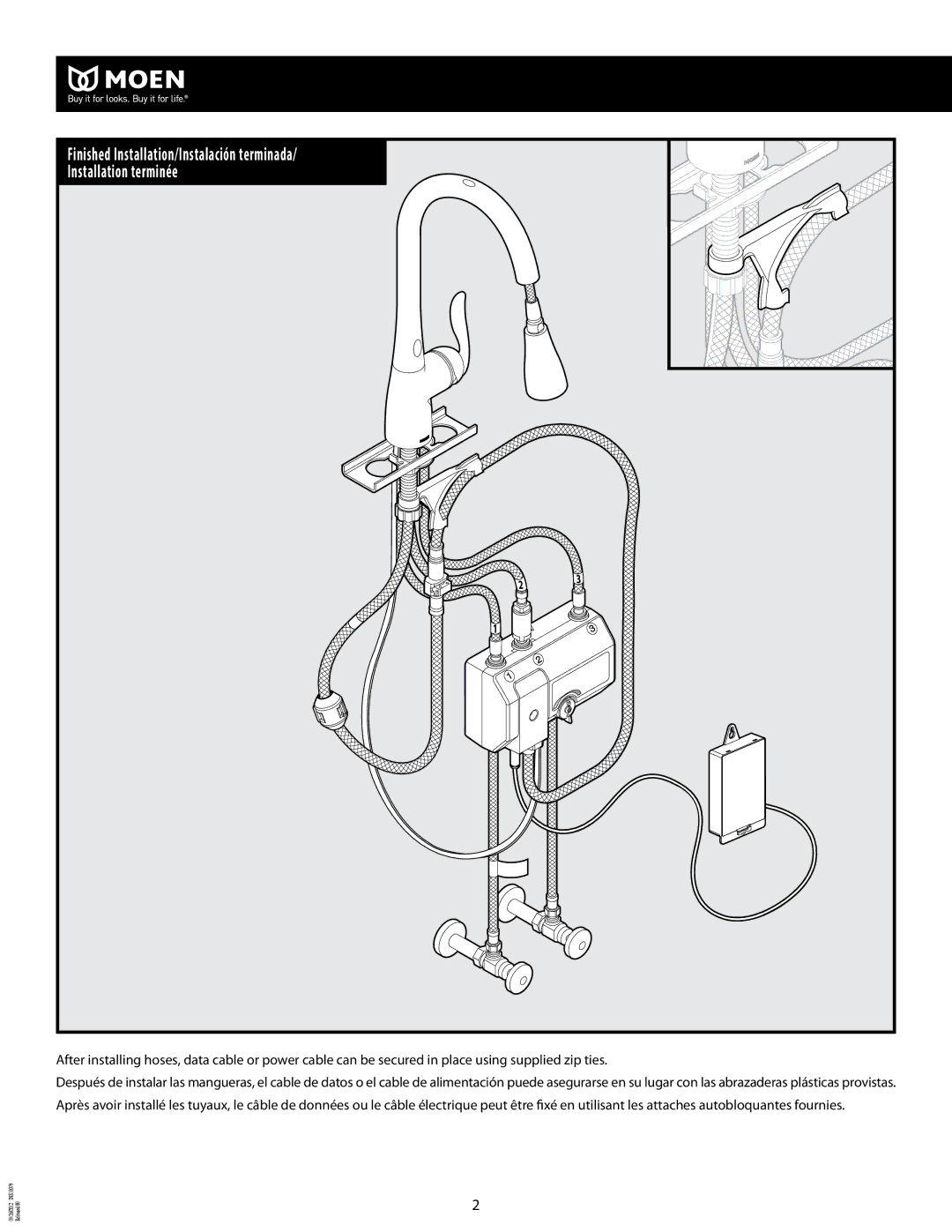 Moen 7594E SERIES manual Finished Installation/Instalación terminada 