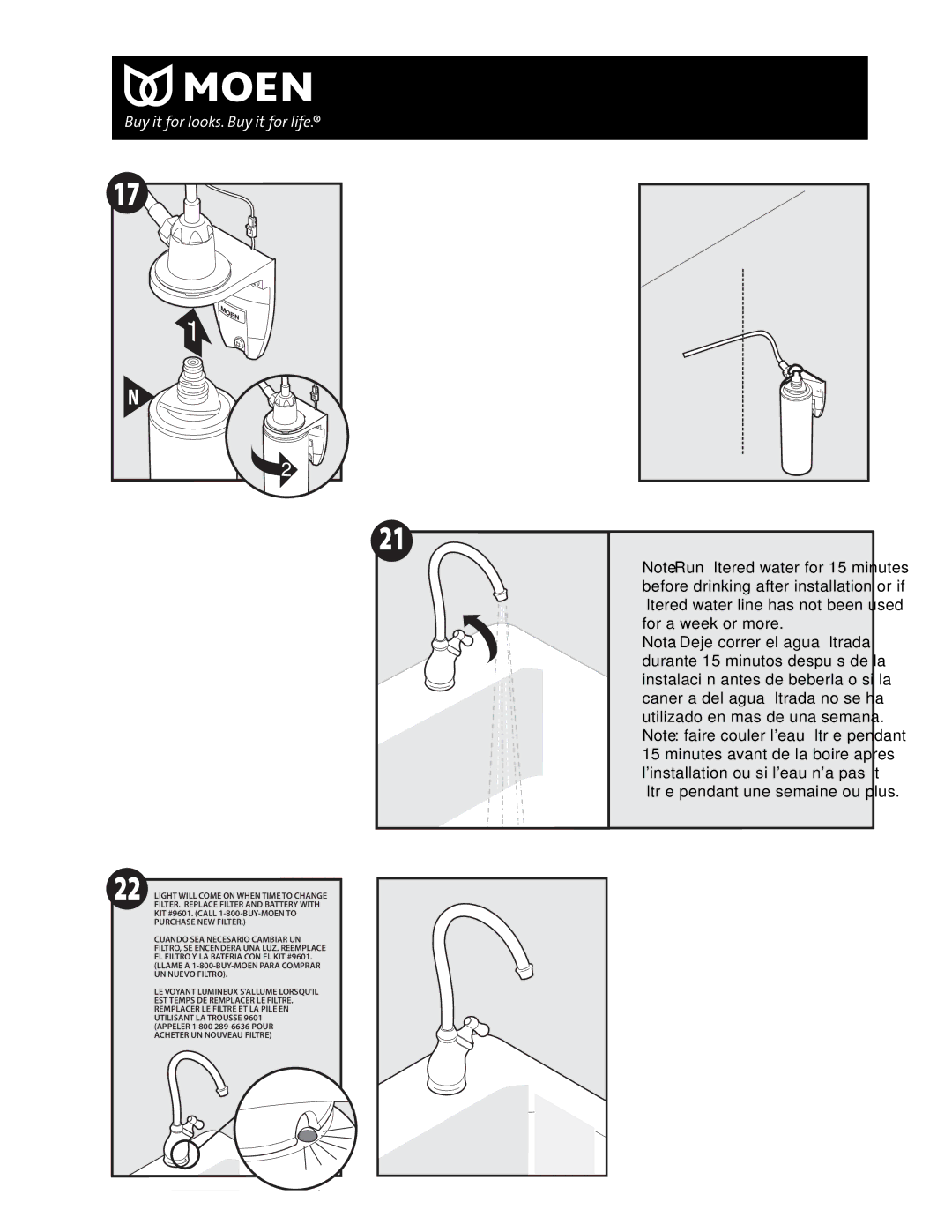 Moen 77200 warranty Cold Frio Froid, Careful Attentif Cuidadio 