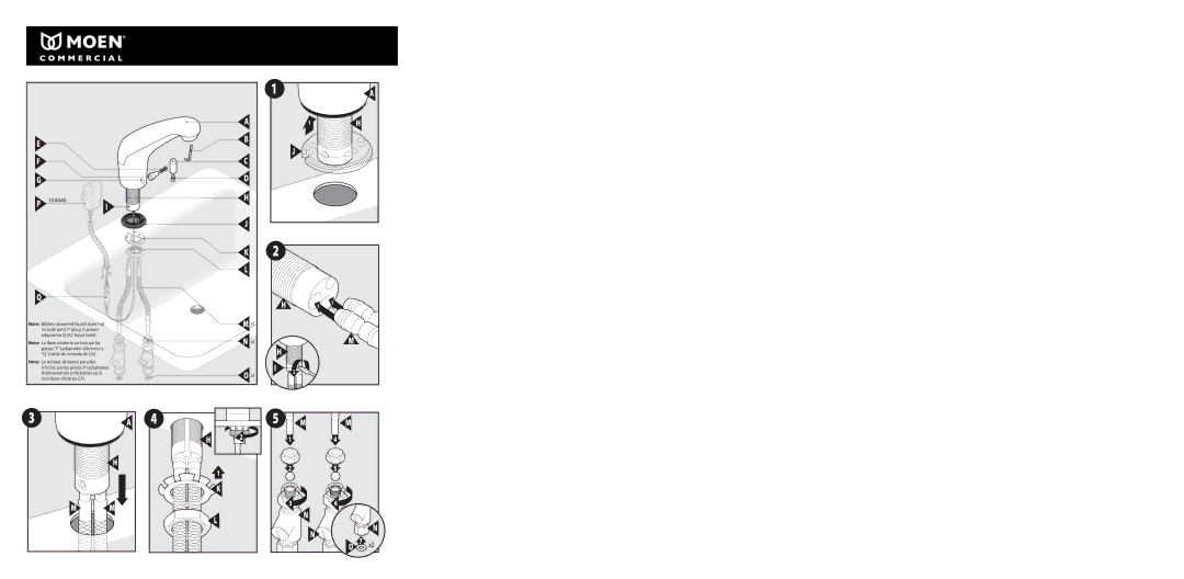 Moen 8308, 8307 warranty 104446 