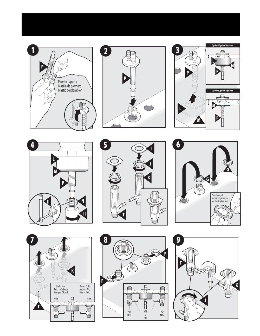 Moen 84240 SERIES, 84250 SERIES warranty Plumbers putty Masilla de plomero Mastic de plombier 