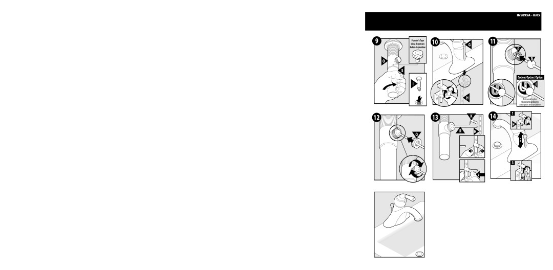 Moen 84557 Series warranty Option / Opcion / Option 